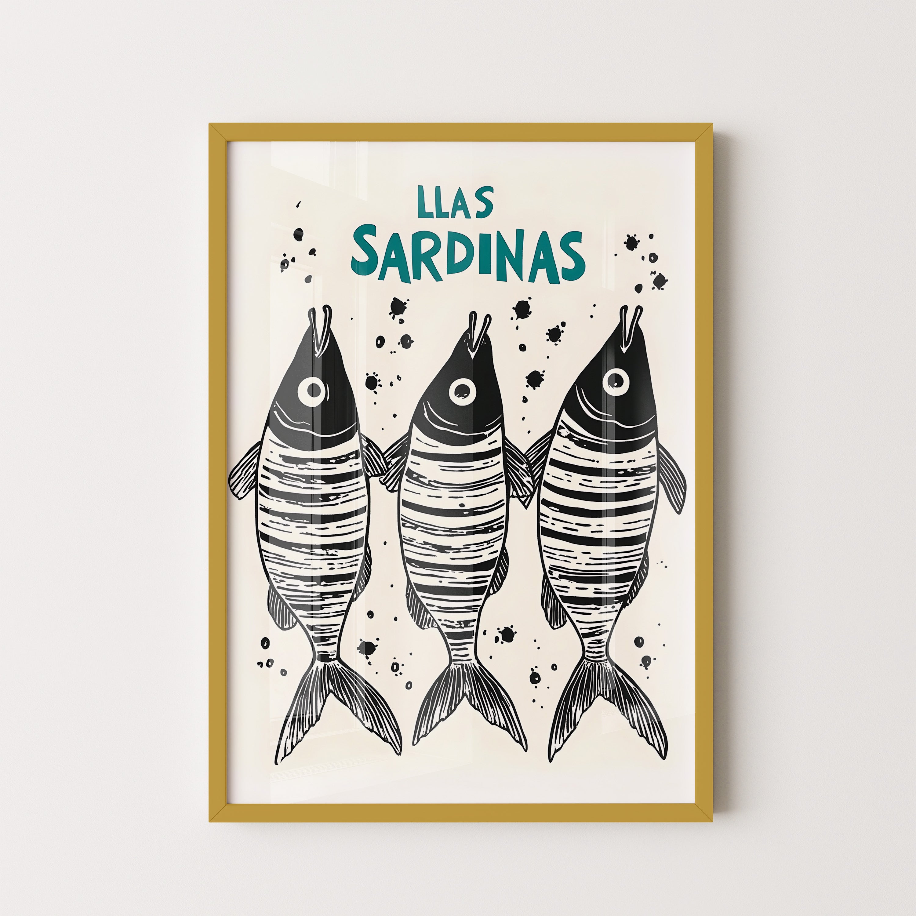 Las Sardinas – Nautical Fish Illustration art