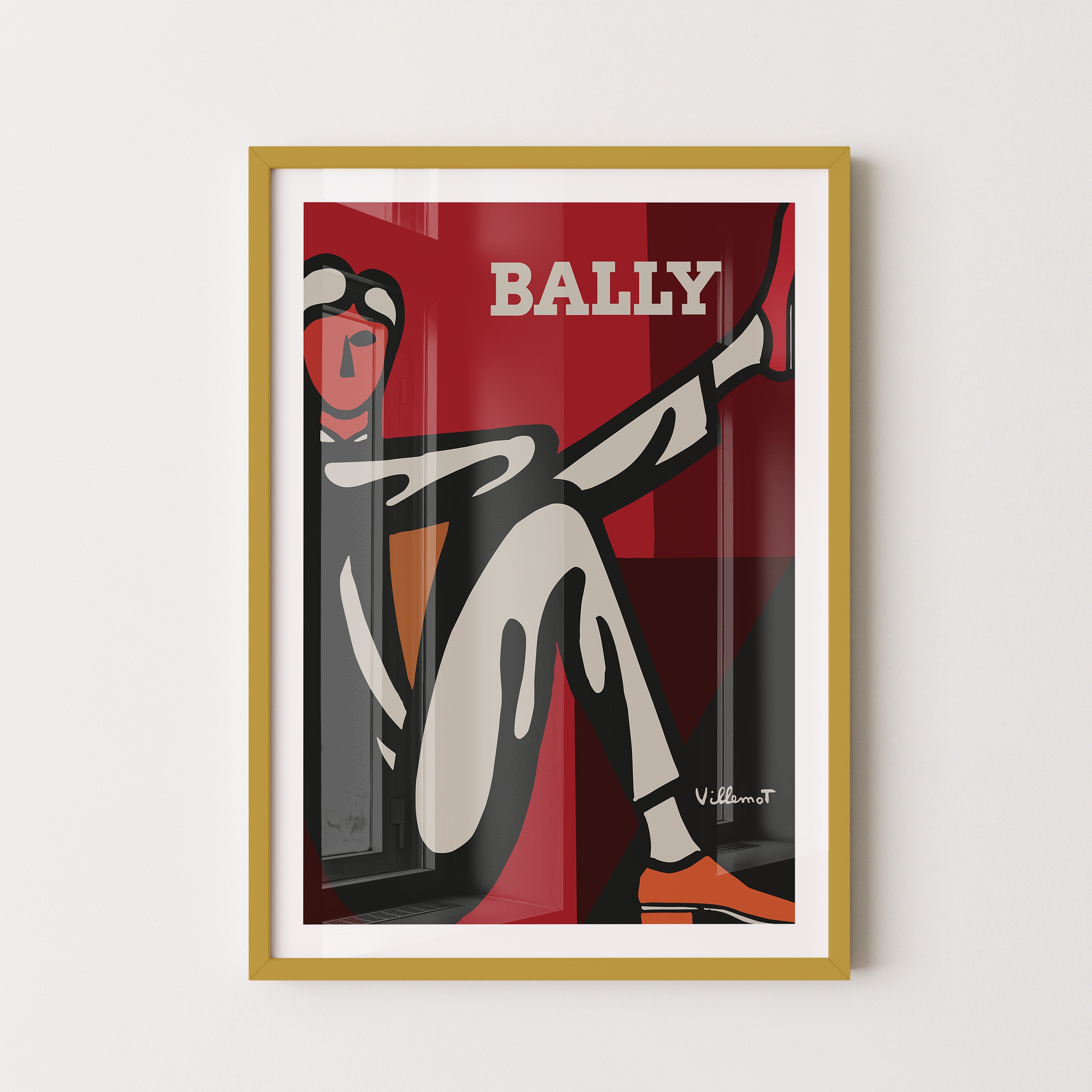 Bally Retro Fashion Figure Poster