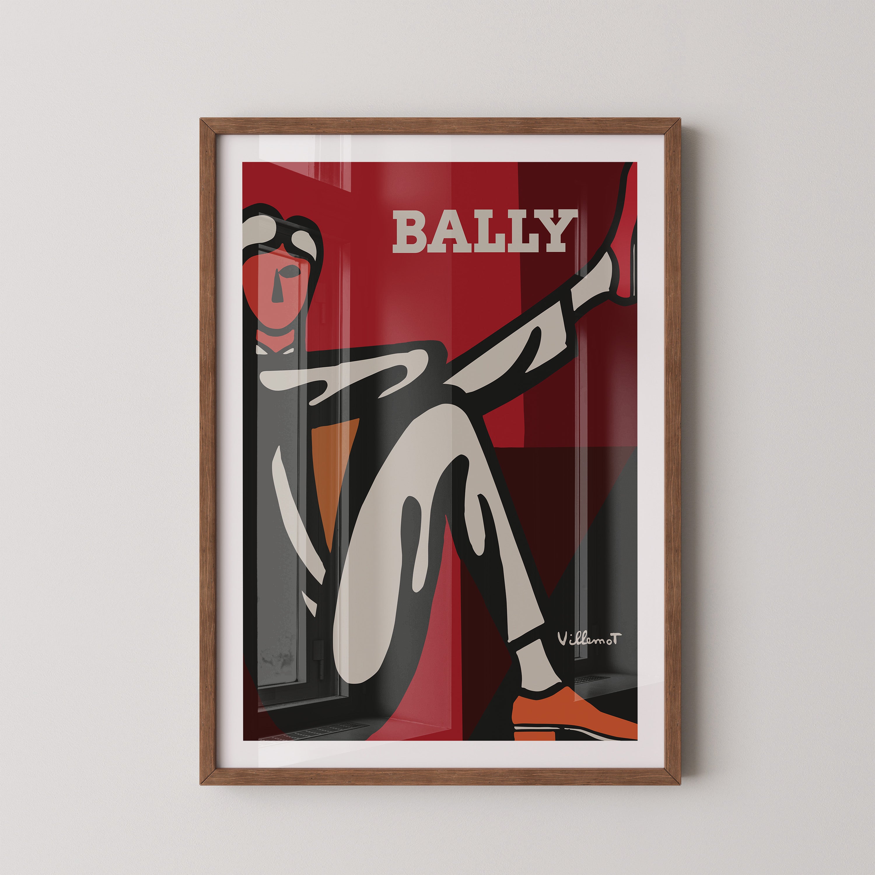 Bally Retro Fashion Figure Poster