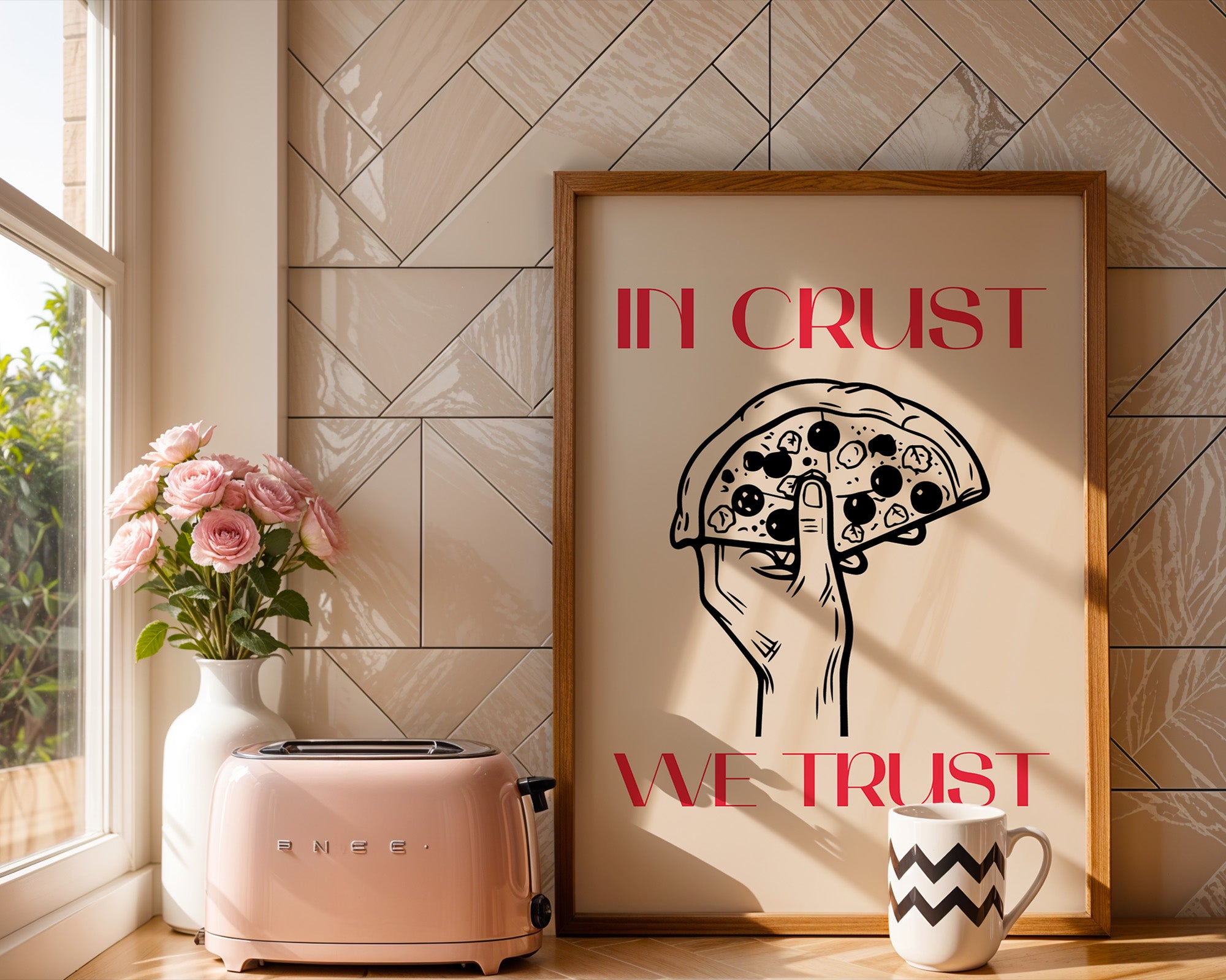 In Crust We Trust Poster – Pizza Wall Art