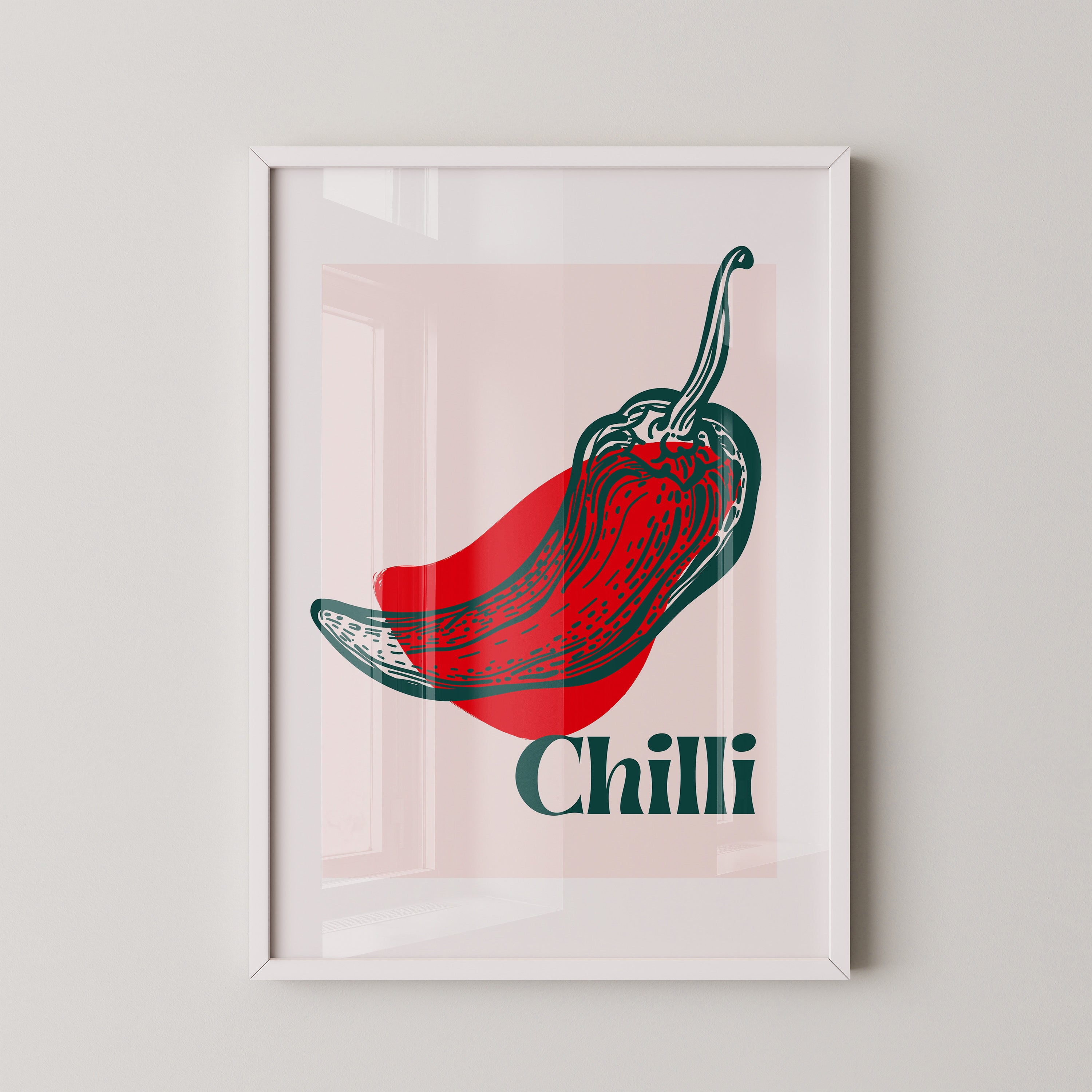 Red Chilli Pepper – Modern Kitchen Wall Art