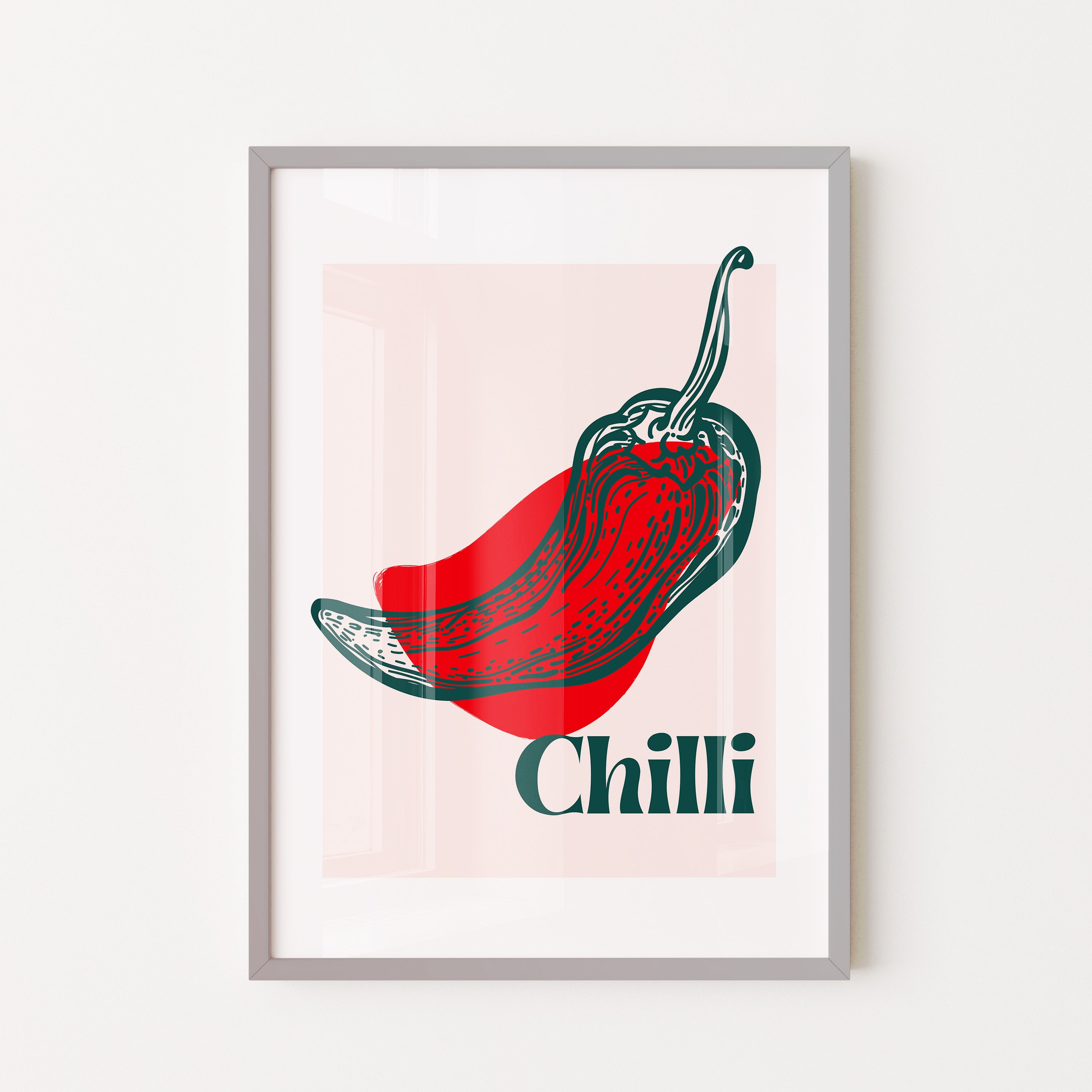 Red Chilli Pepper – Modern Kitchen Wall Art