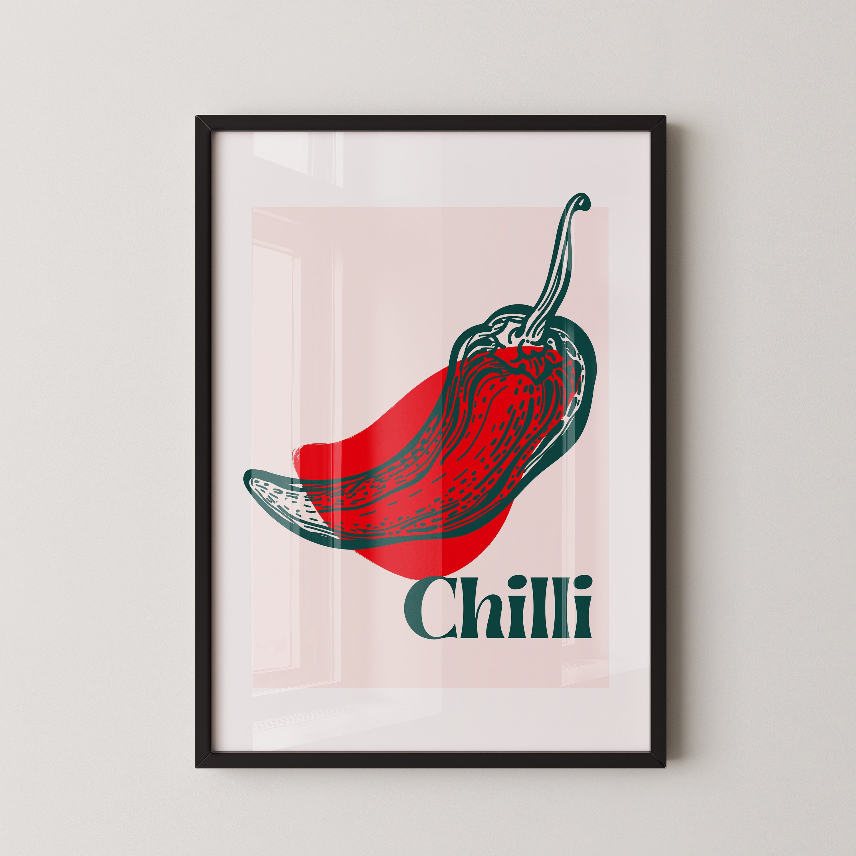 Red Chilli Pepper – Modern Kitchen Wall Art