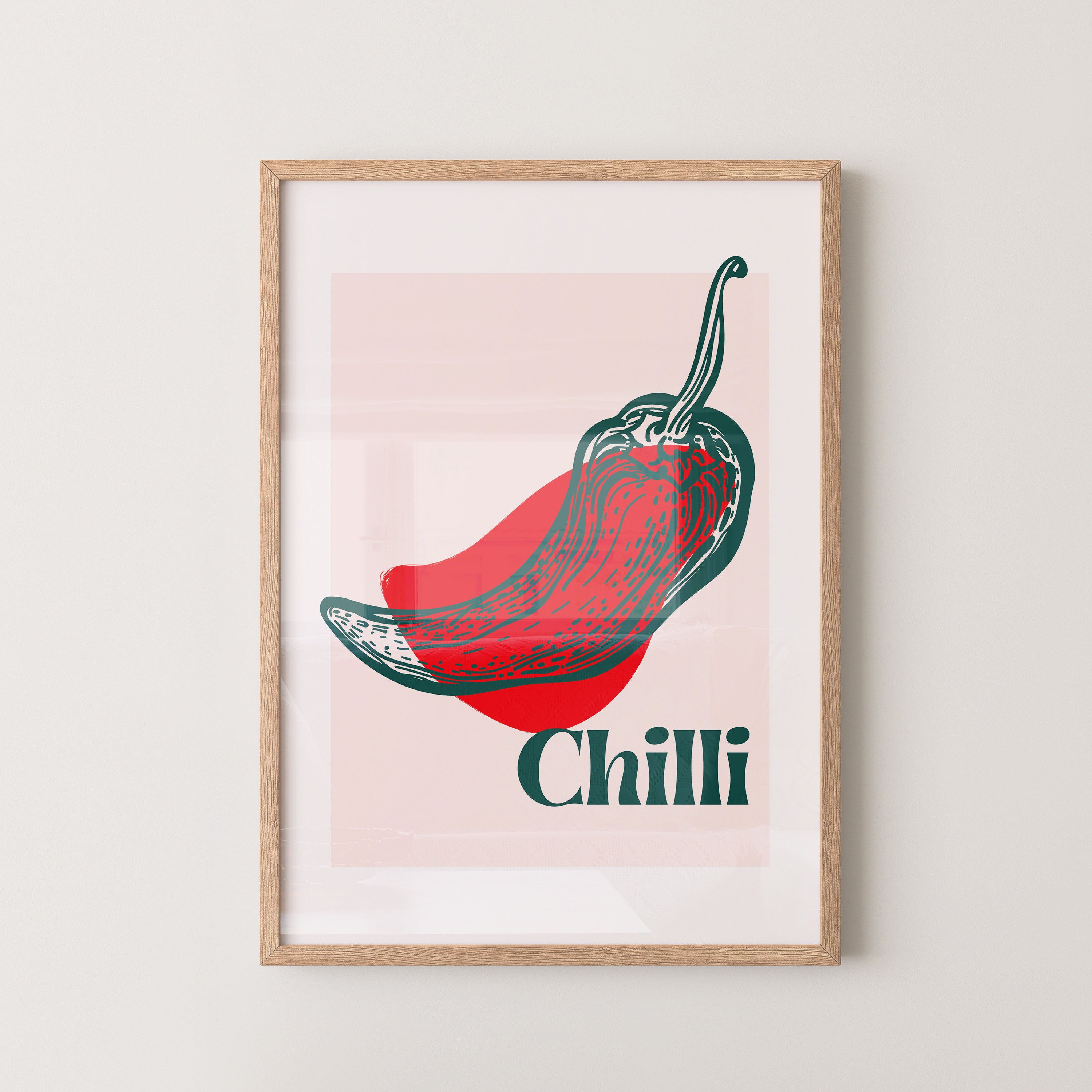 Red Chilli Pepper – Modern Kitchen Wall Art