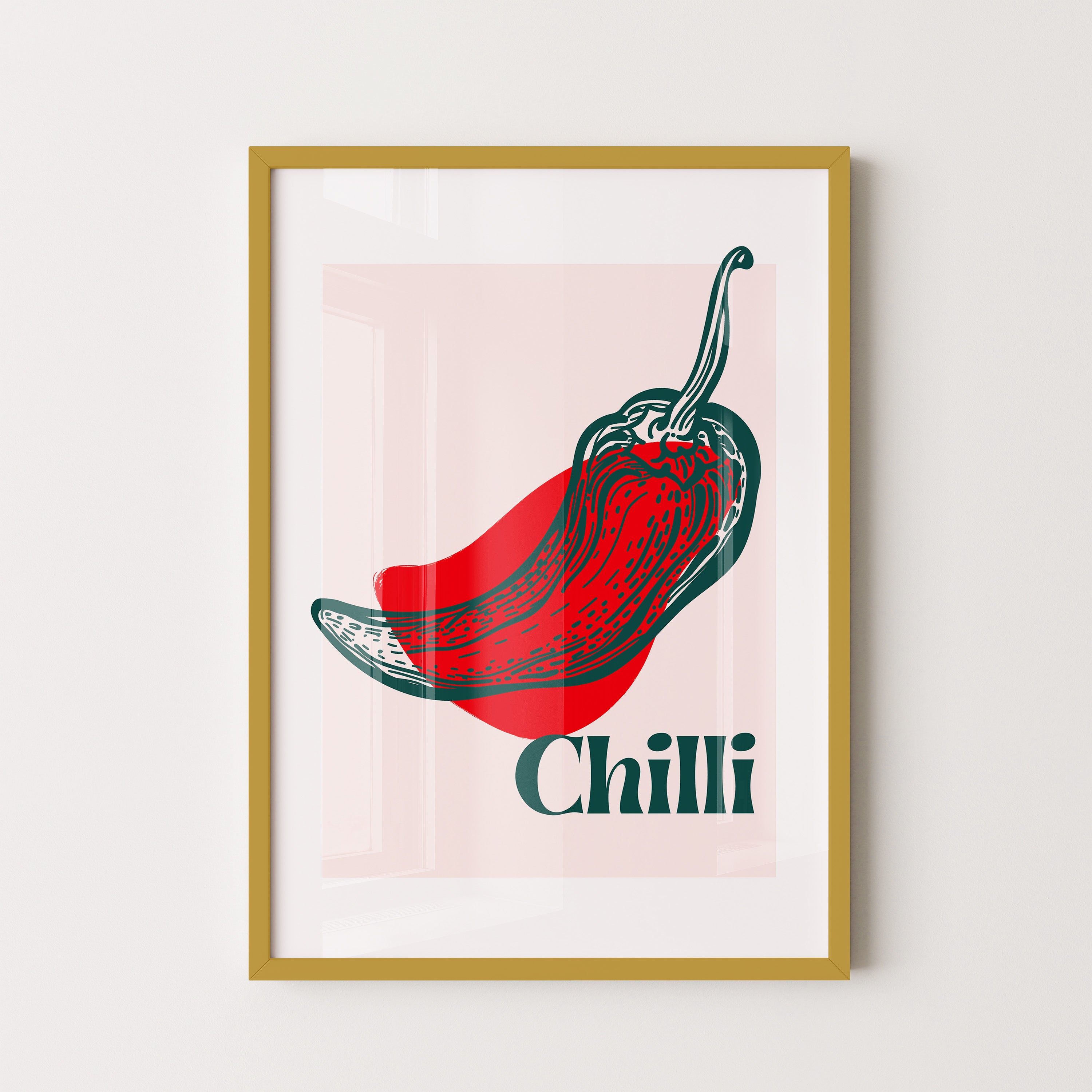 Red Chilli Pepper – Modern Kitchen Wall Art