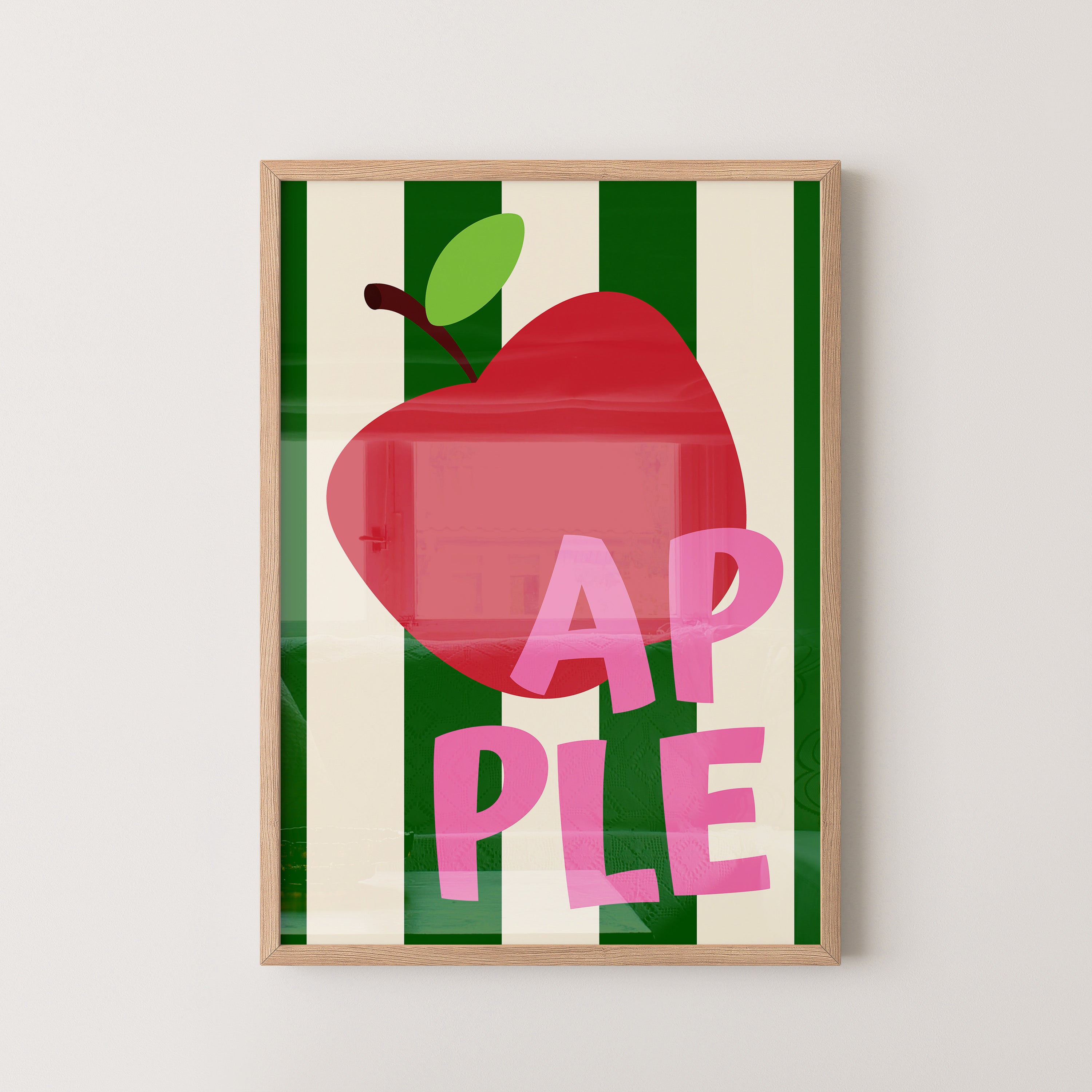 Apple Pop Art - Bold Modern Kitchen Wall Decor