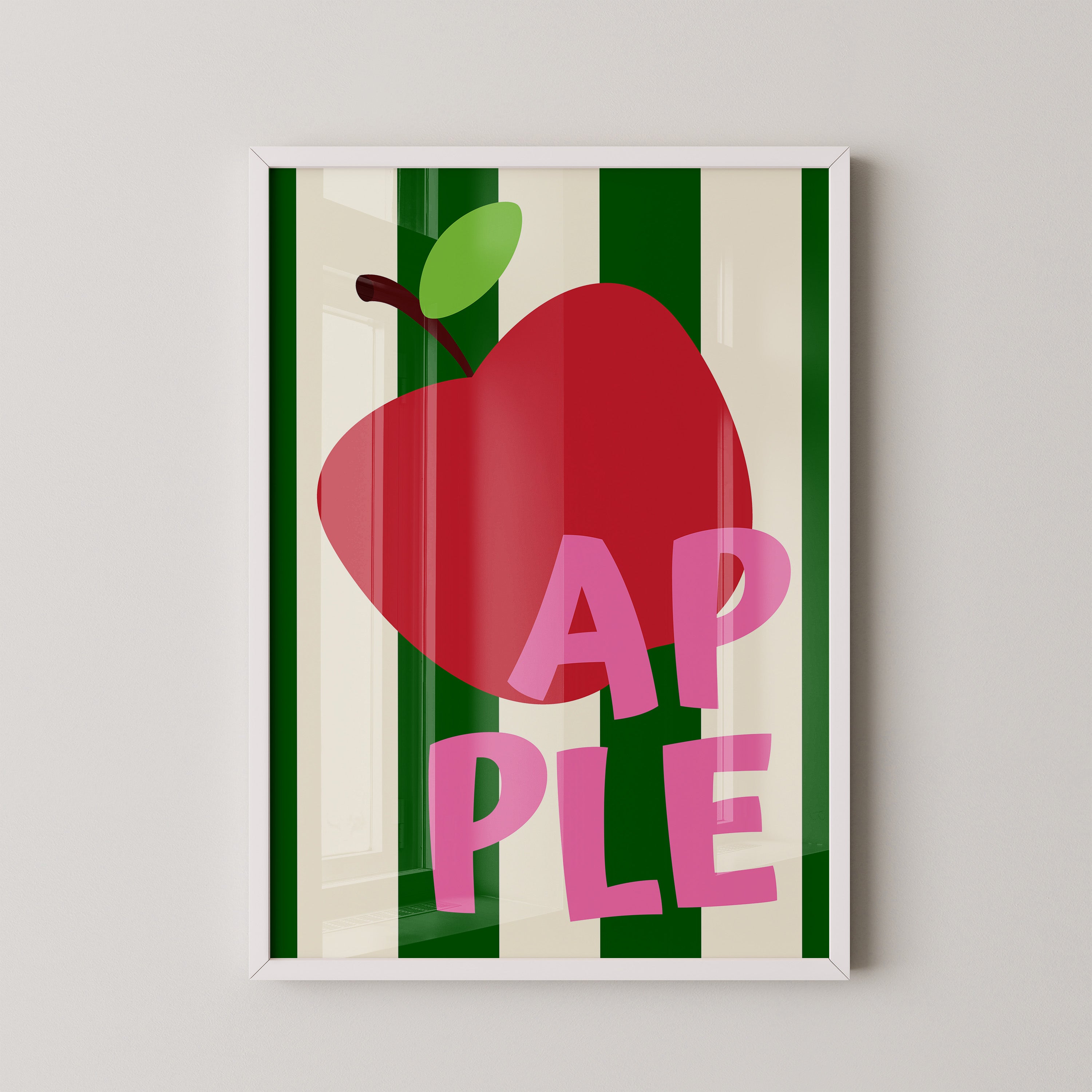 Apple Pop Art - Bold Modern Kitchen Wall Decor