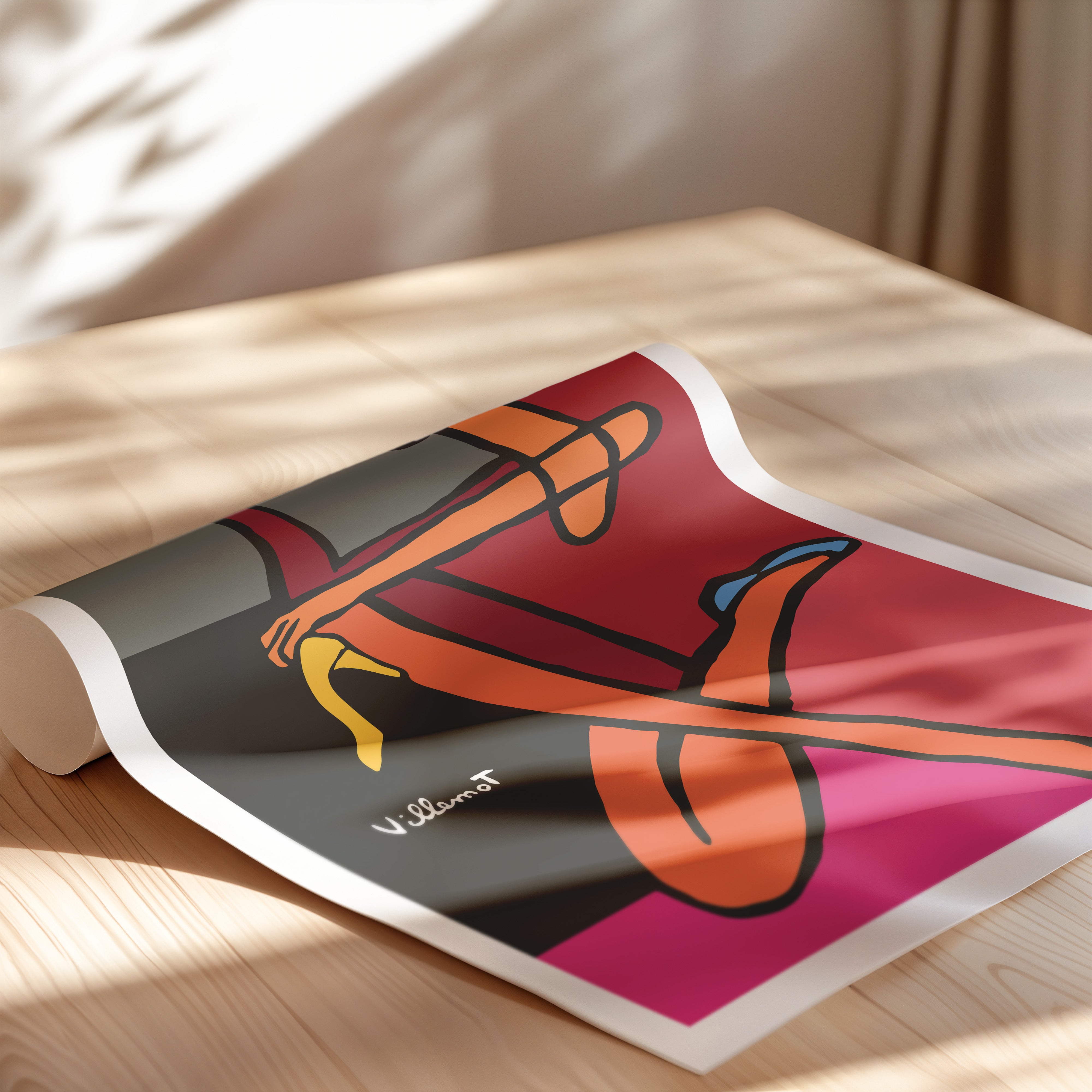 Bally Red Silhouette Poster