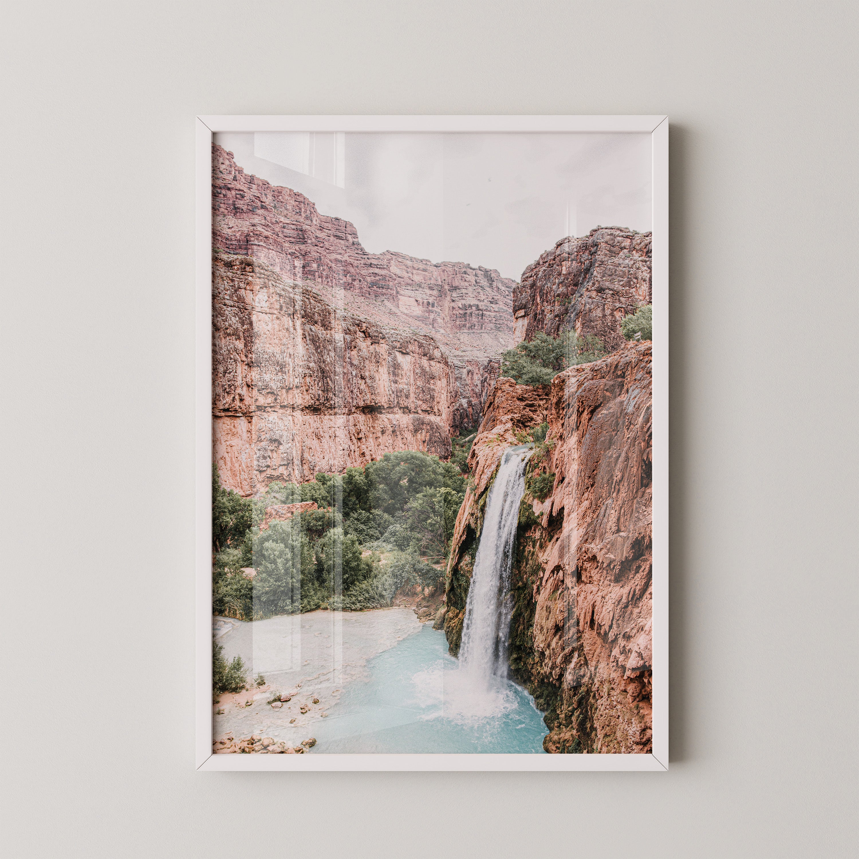 Red Canyon Waterfall – Tranquil Desert Escape