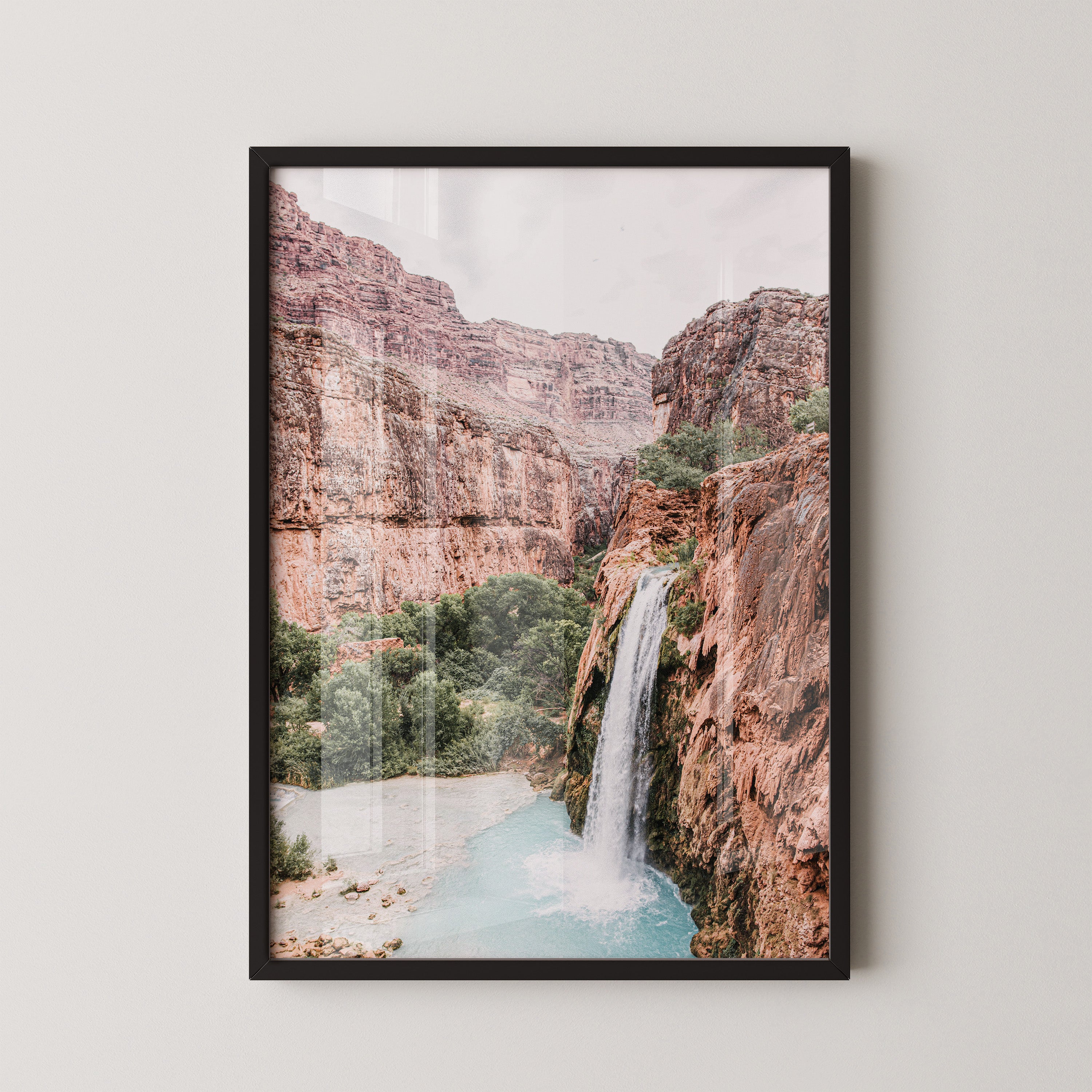 Red Canyon Waterfall – Tranquil Desert Escape