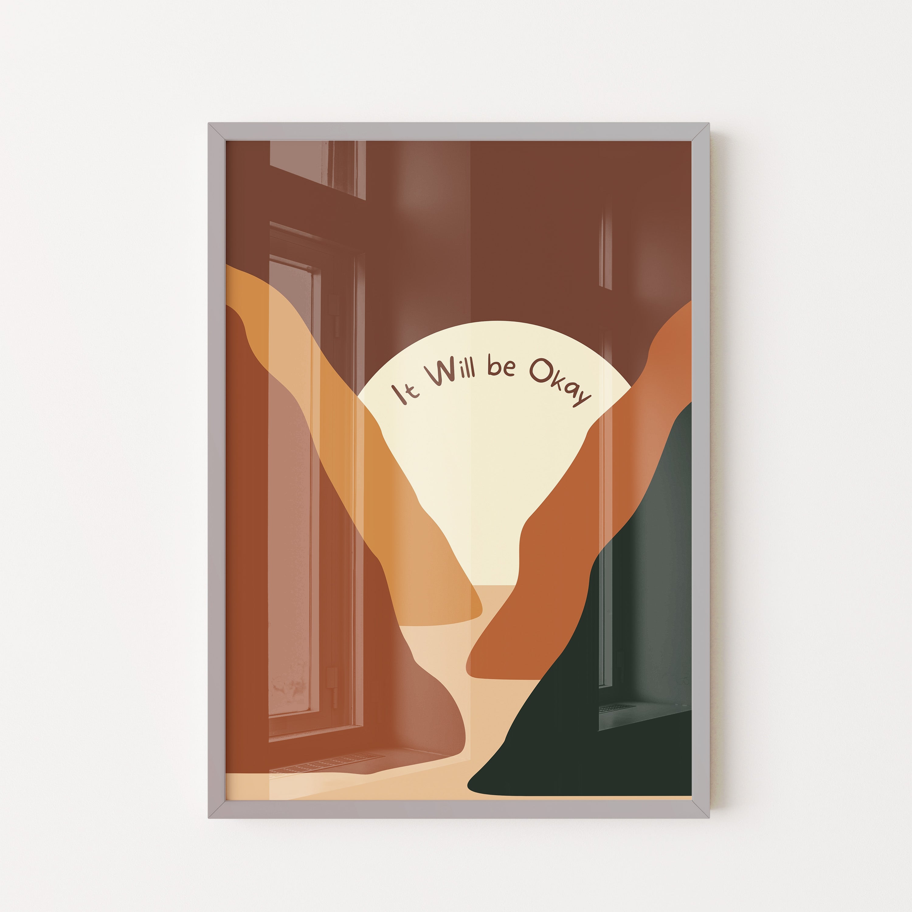 It Will Be Okay – Abstract Sunset Poster