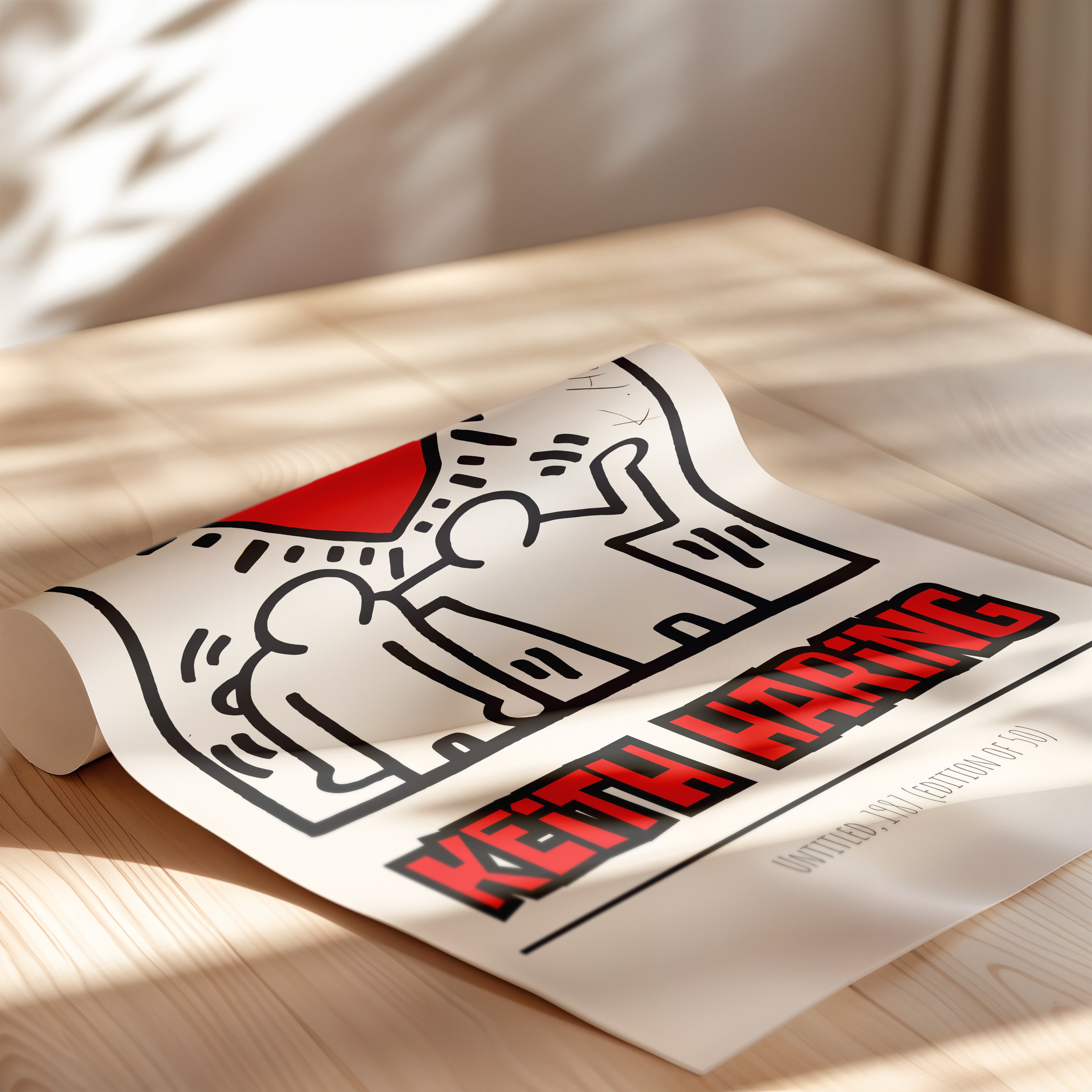 Heart & Figures – Bold Line Art Poster
