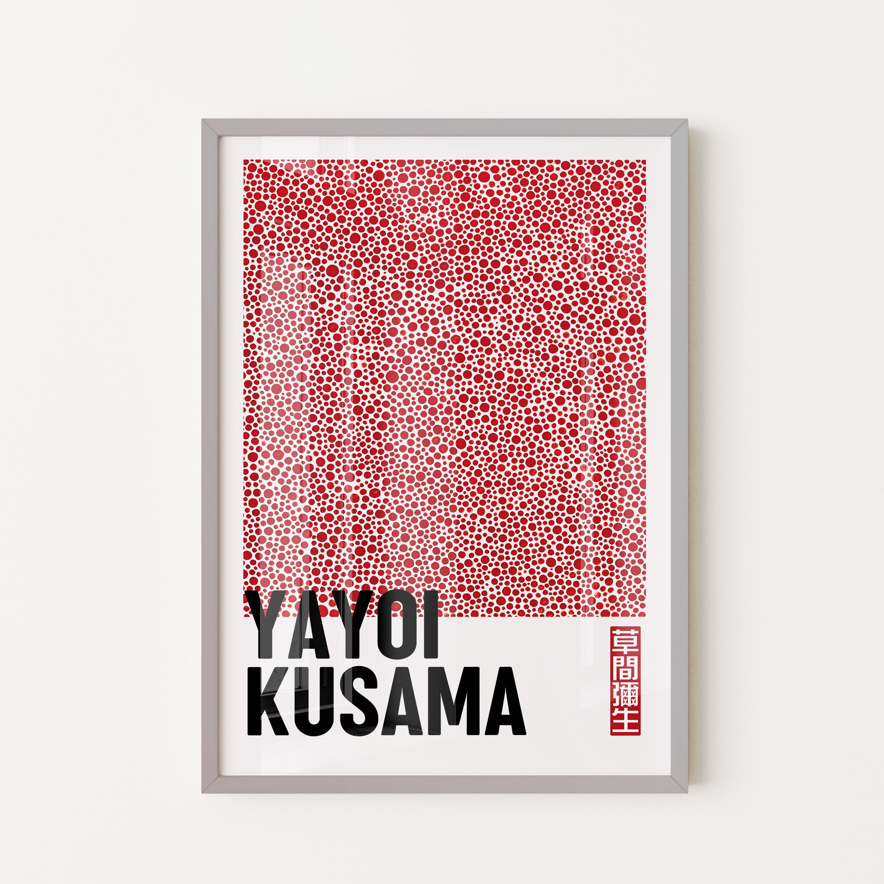 Red Dot Abstraction Art Poster