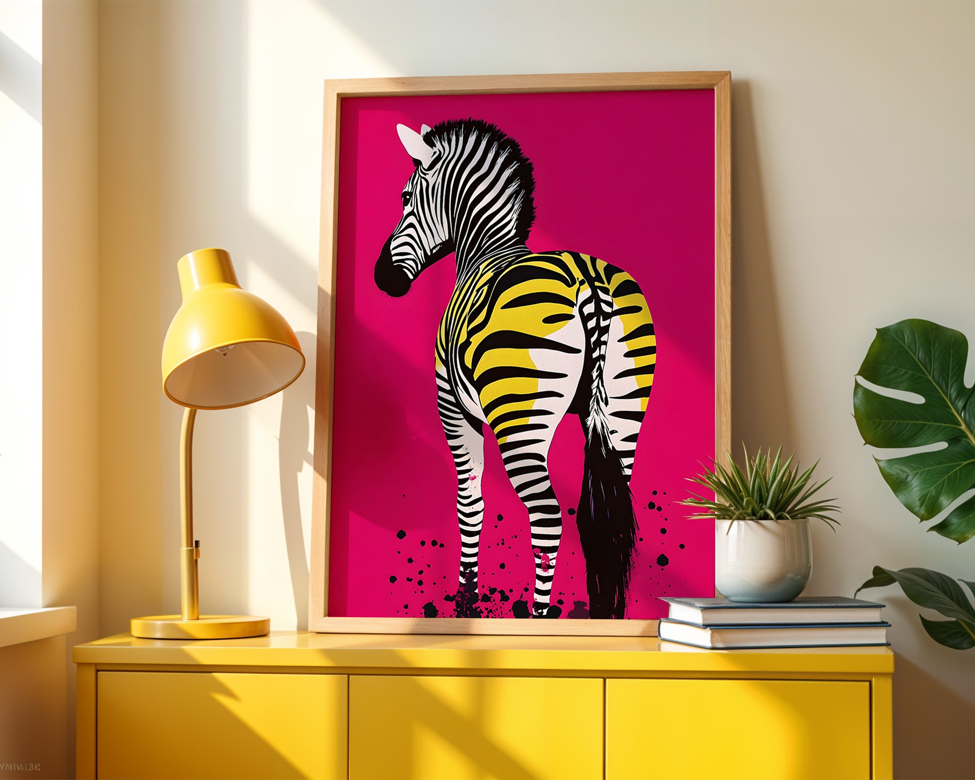 Zebra Pop on Fuchsia