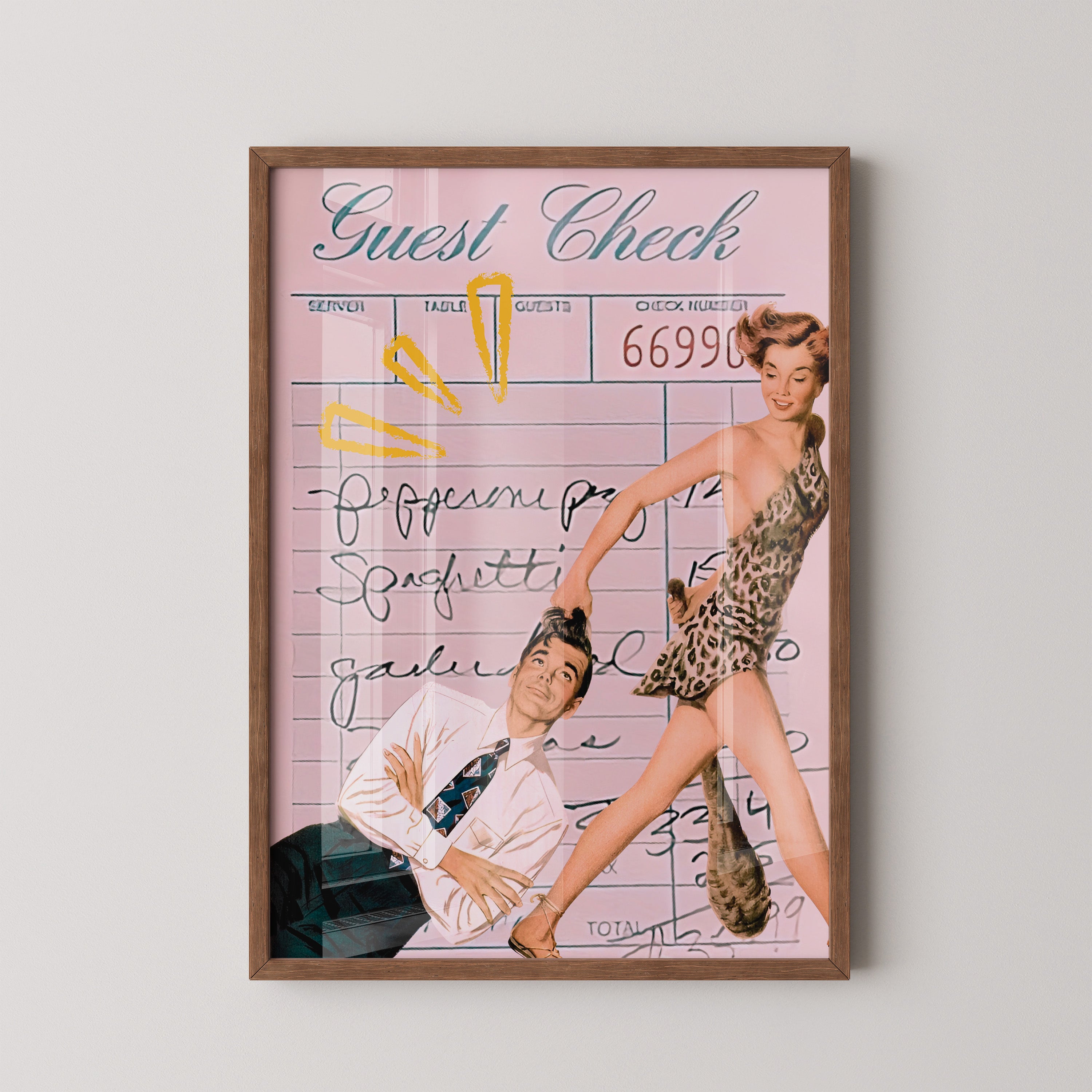 Vintage Guest Check — Playful Couple
