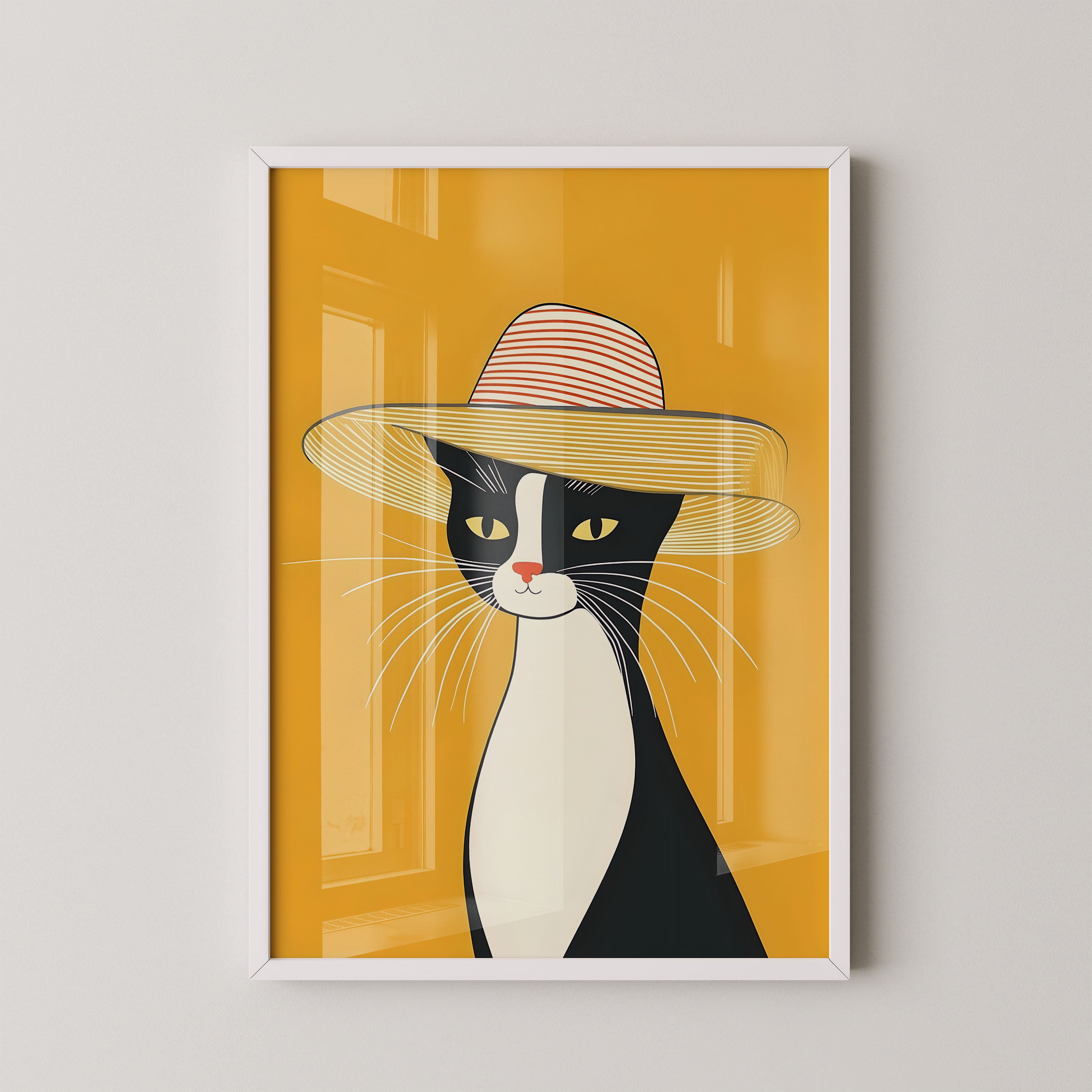 Cat With Summer Hat
