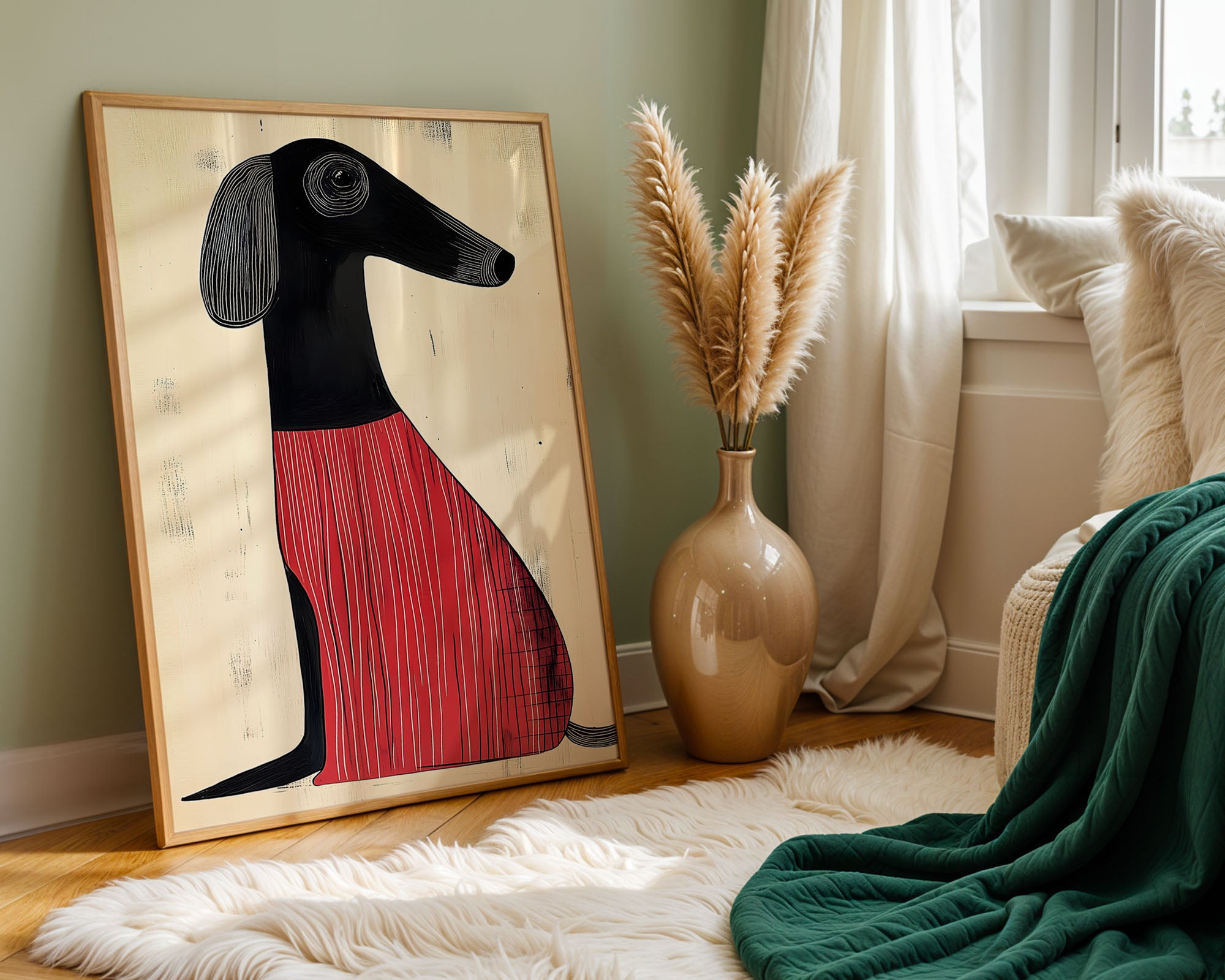 Red Coat Hound Illustration