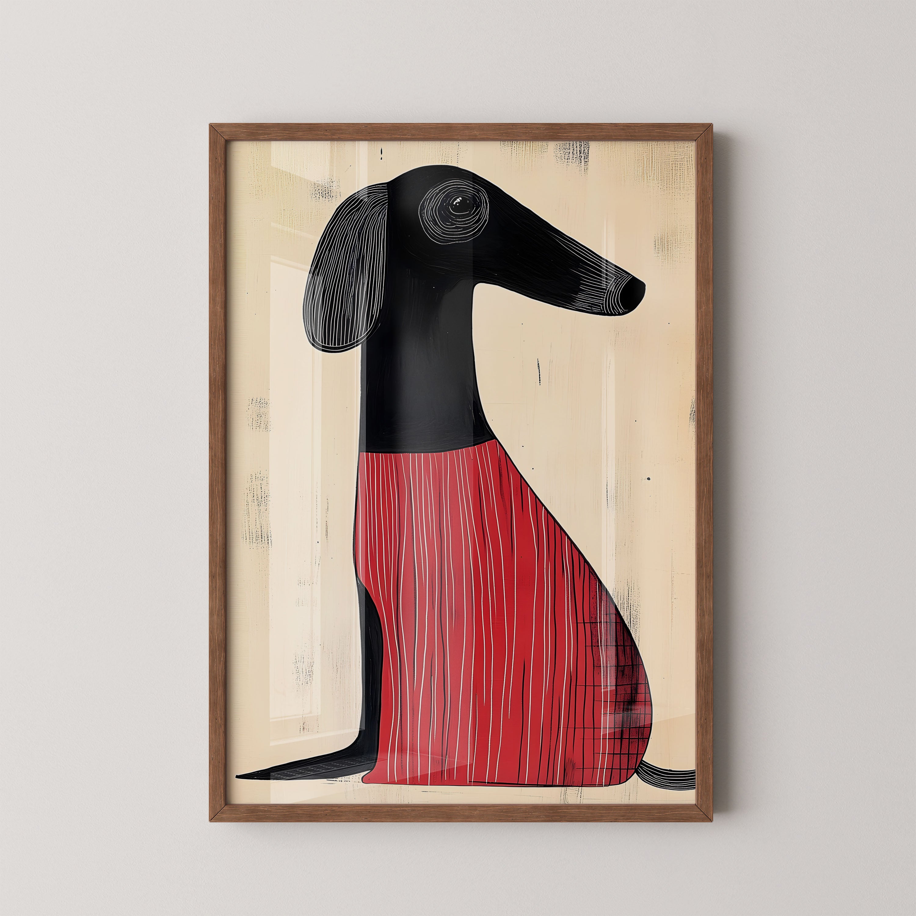 Red Coat Hound Illustration