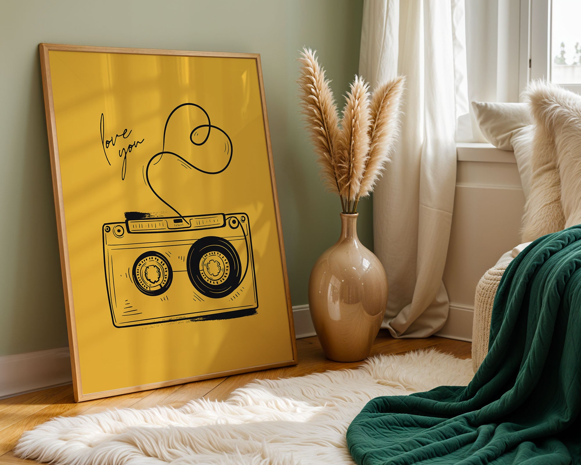 Love You – Retro Cassette Art