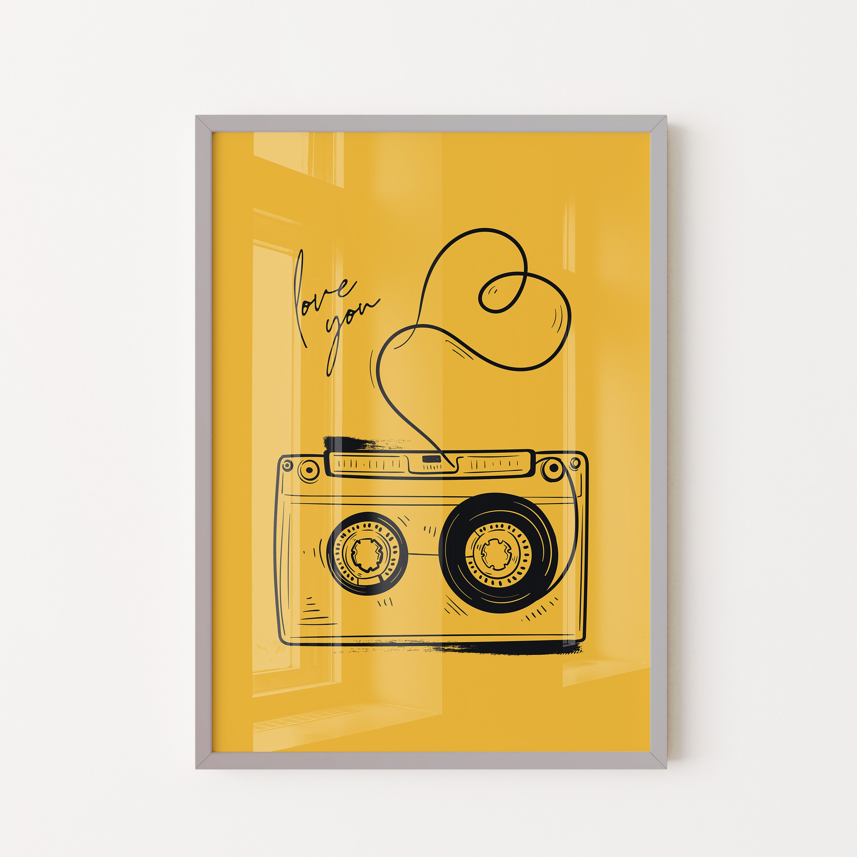 Love You – Retro Cassette Art