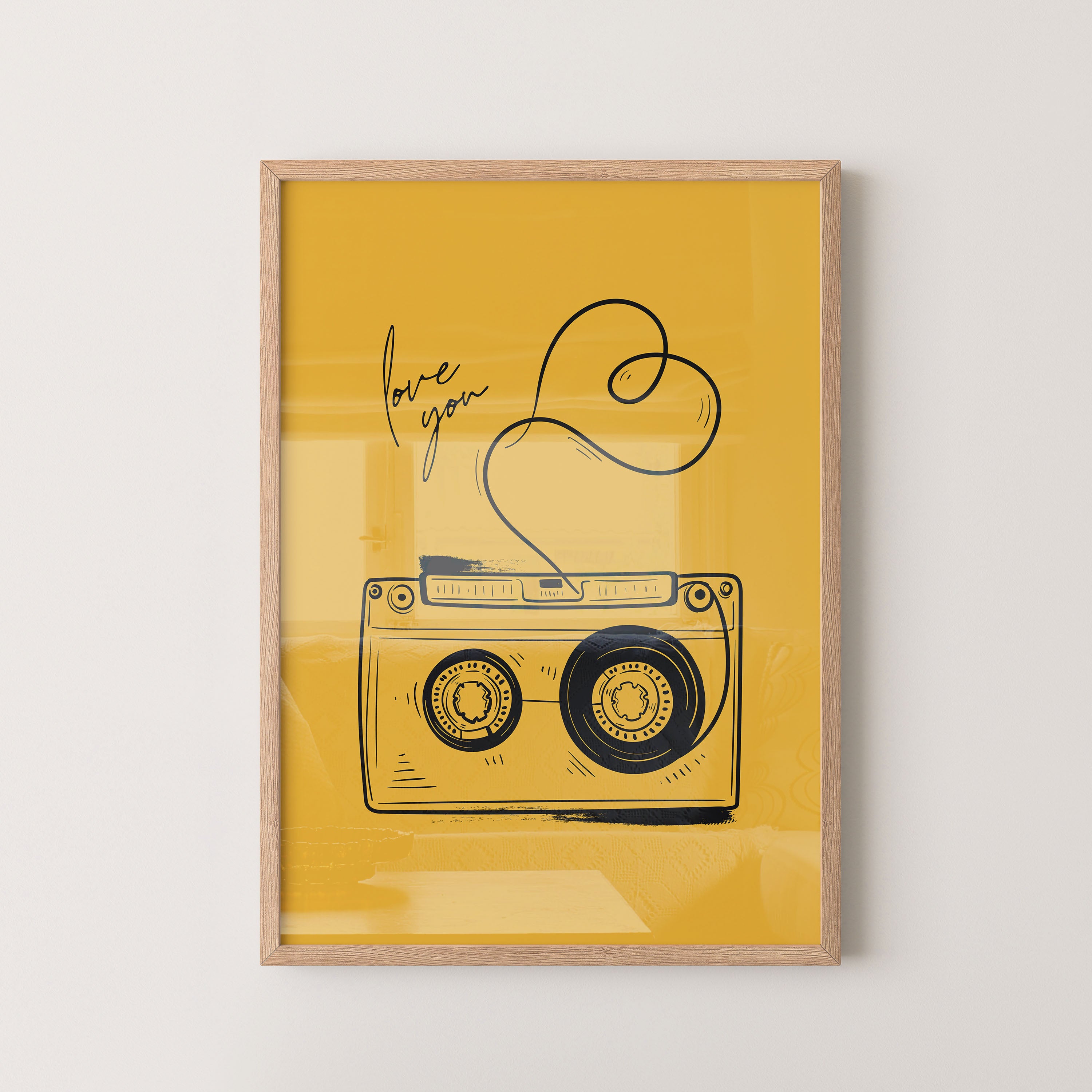 Love You – Retro Cassette Art