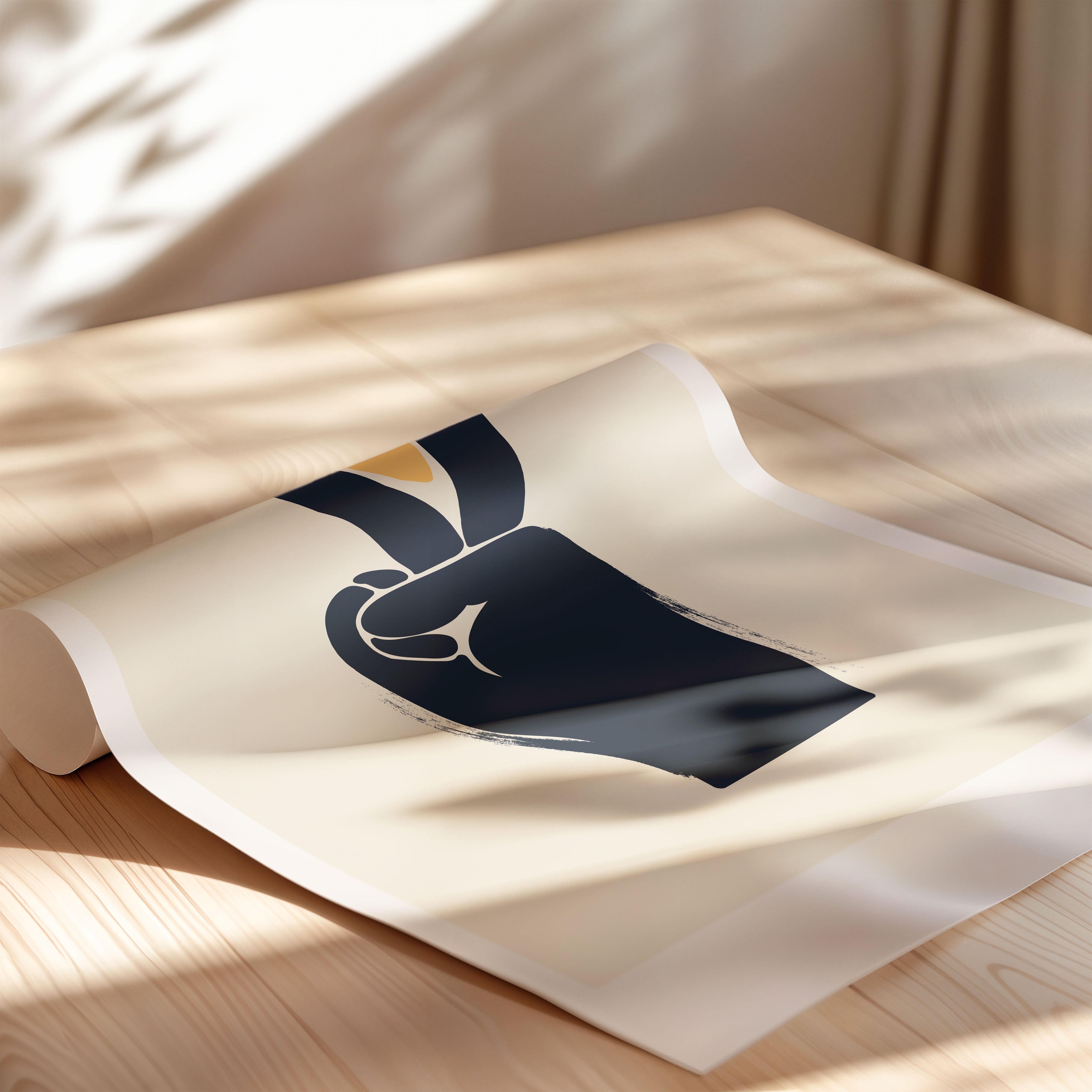 Peace Card No Border. 41 — Minimal Hand Sign Art