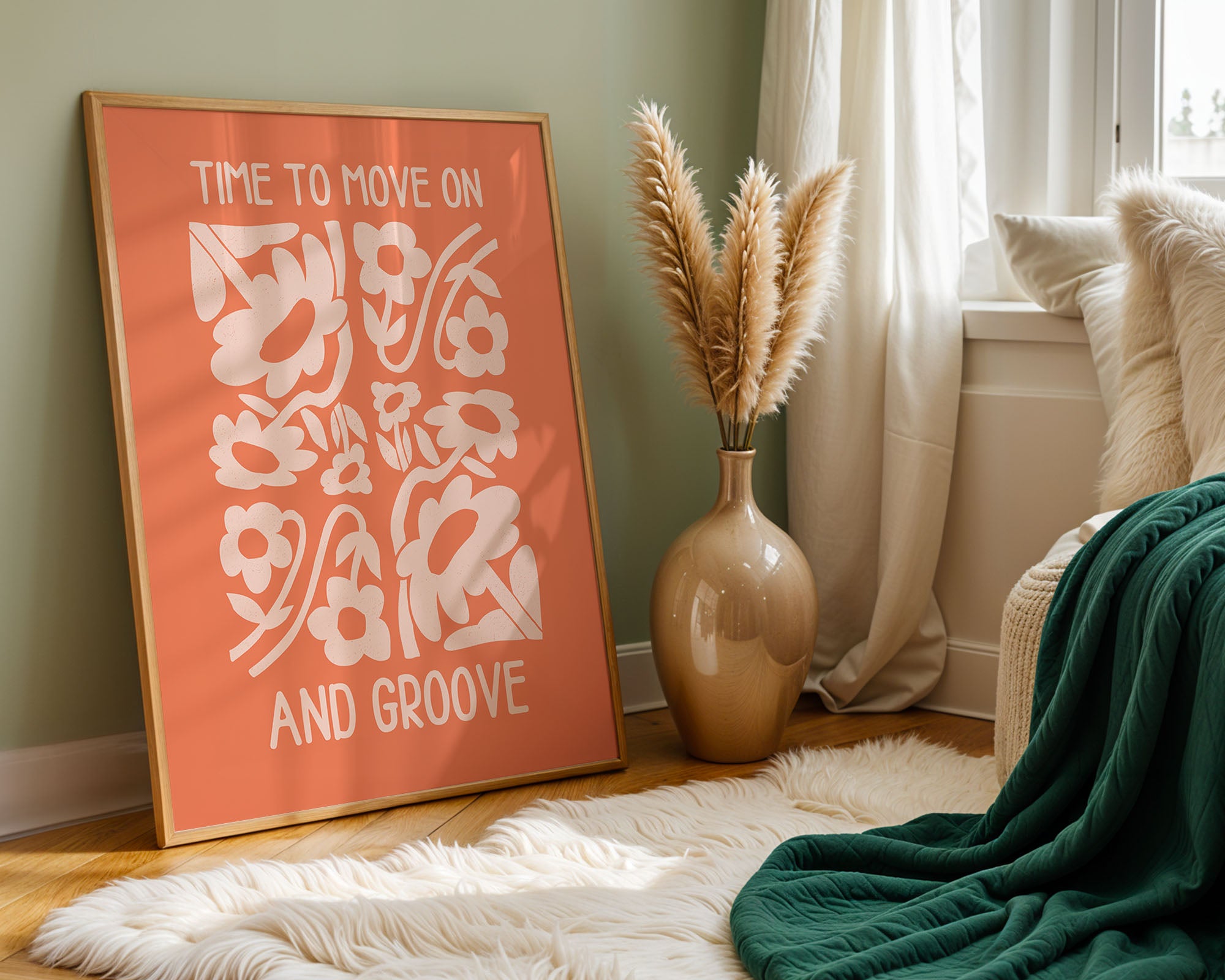 Move & Groove — Retro Floral Print