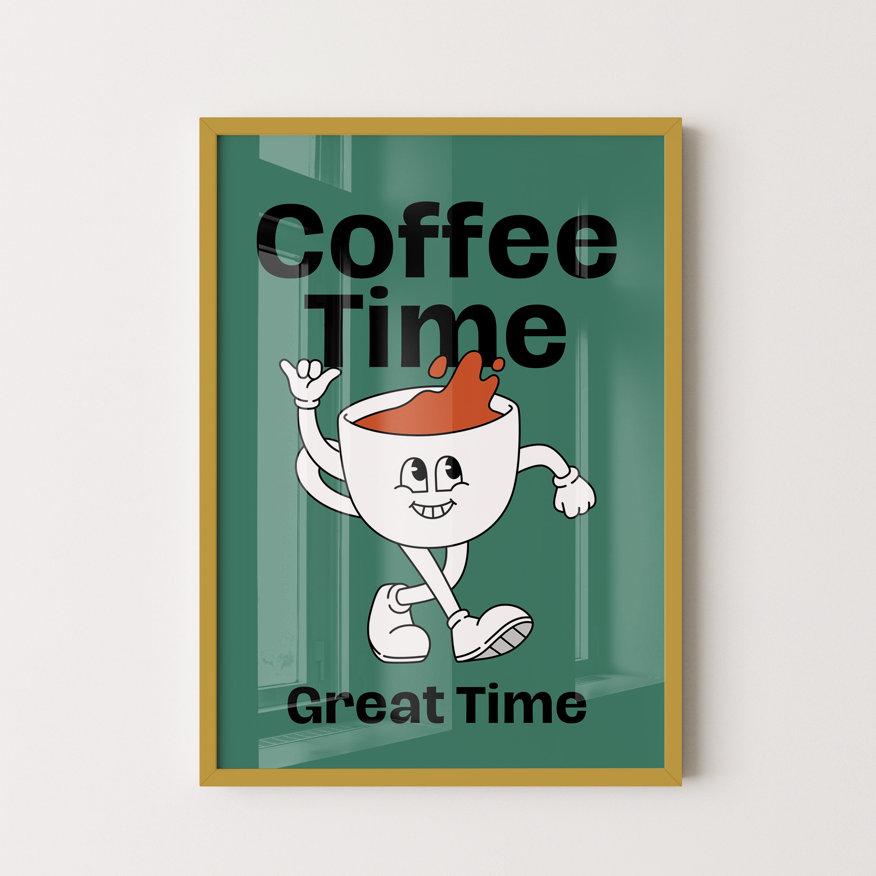 Coffee Time — Retro Cup Mascot