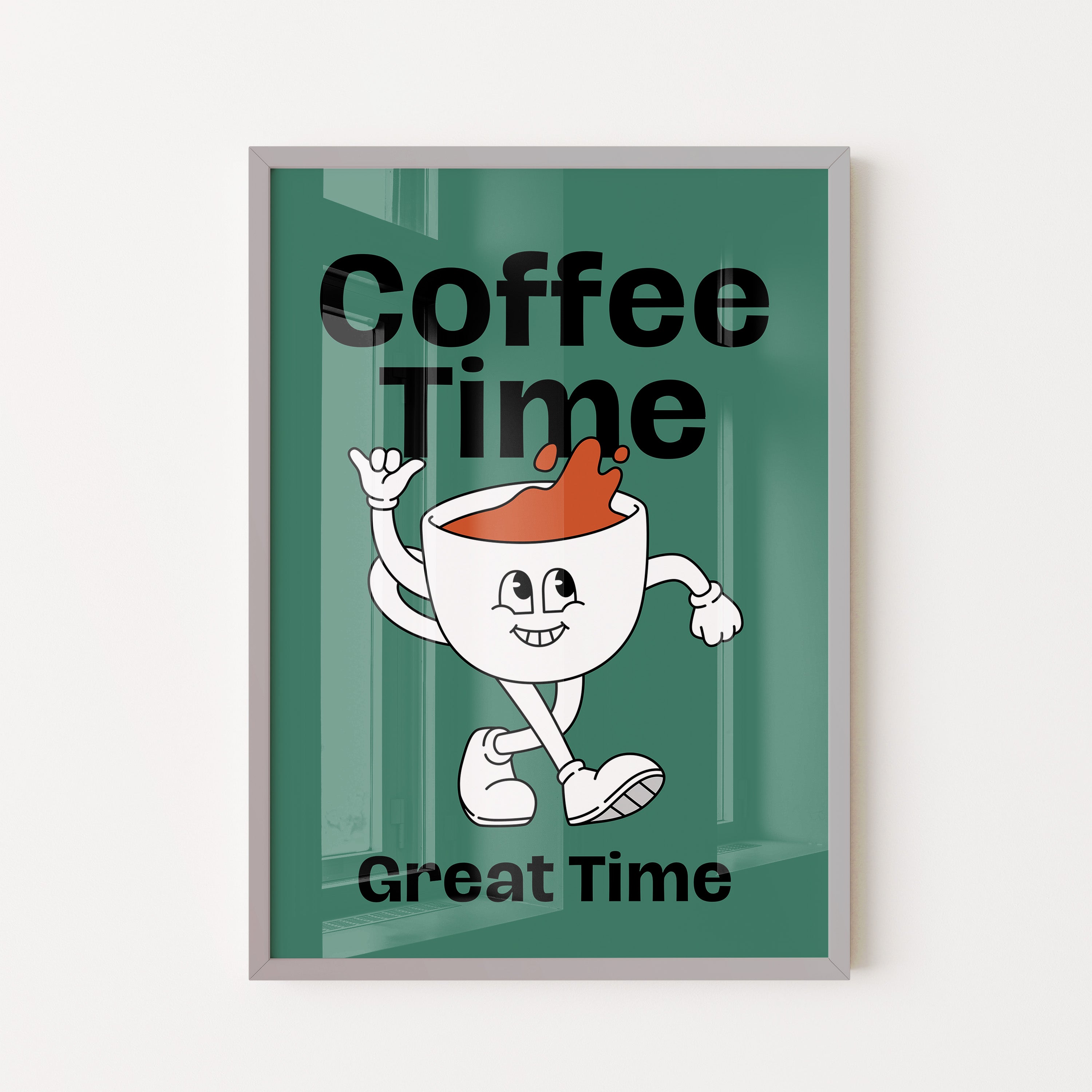 Coffee Time — Retro Cup Mascot