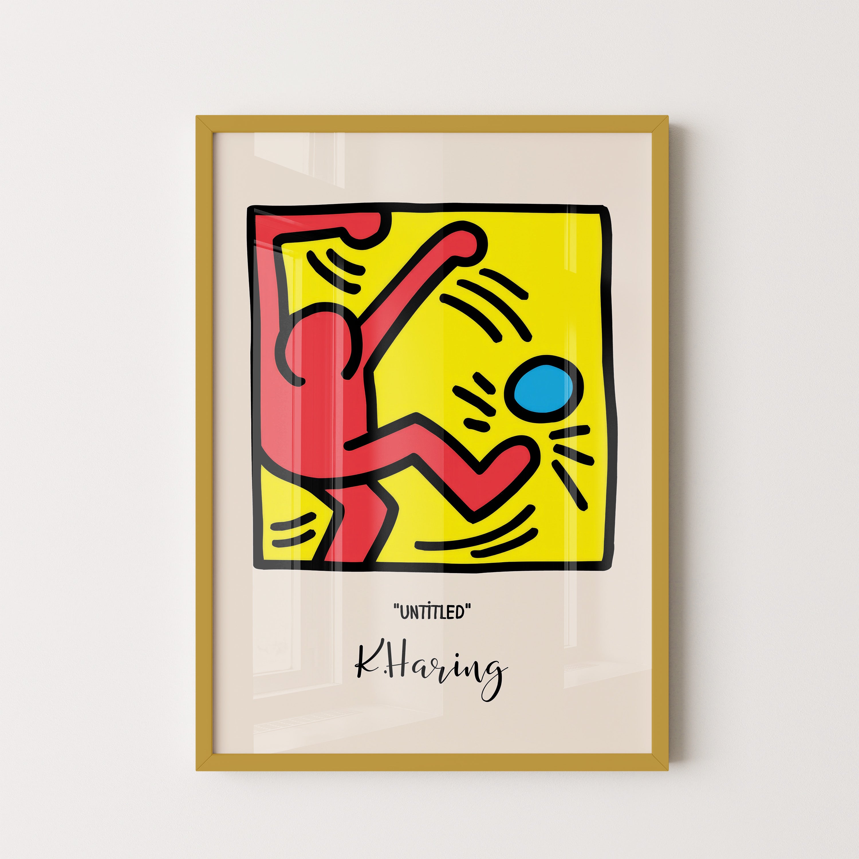 Vibrant Pop Figure — Red & Yellow Motion Art