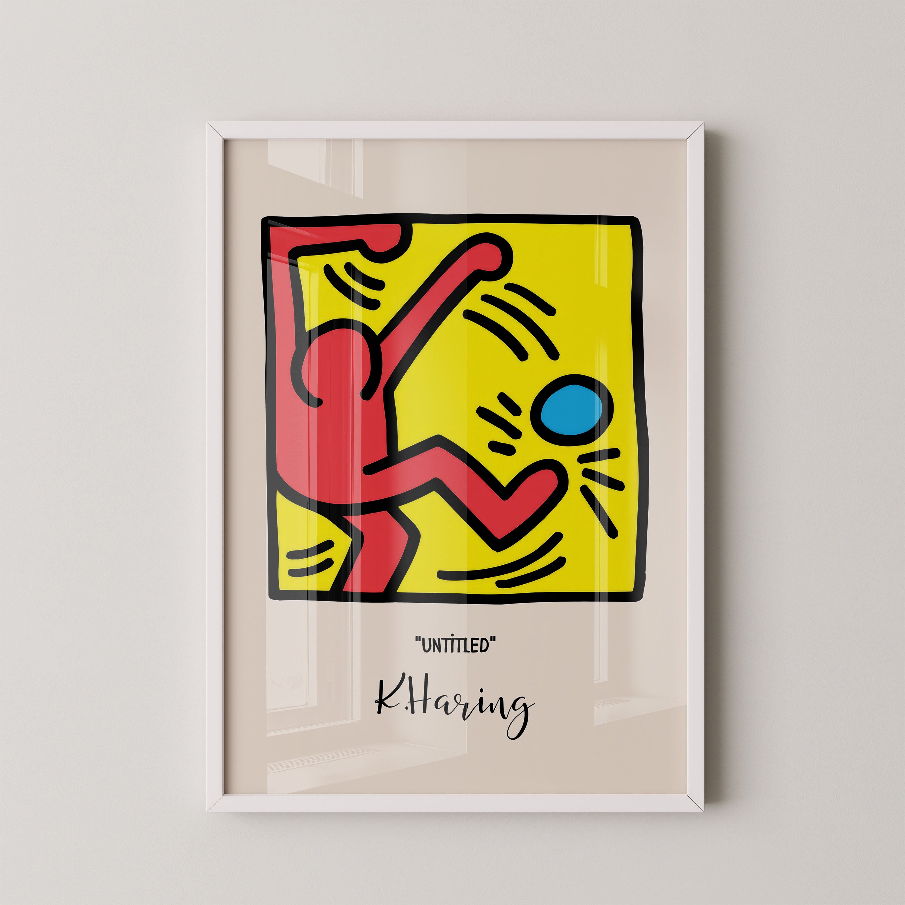 Vibrant Pop Figure — Red & Yellow Motion Art