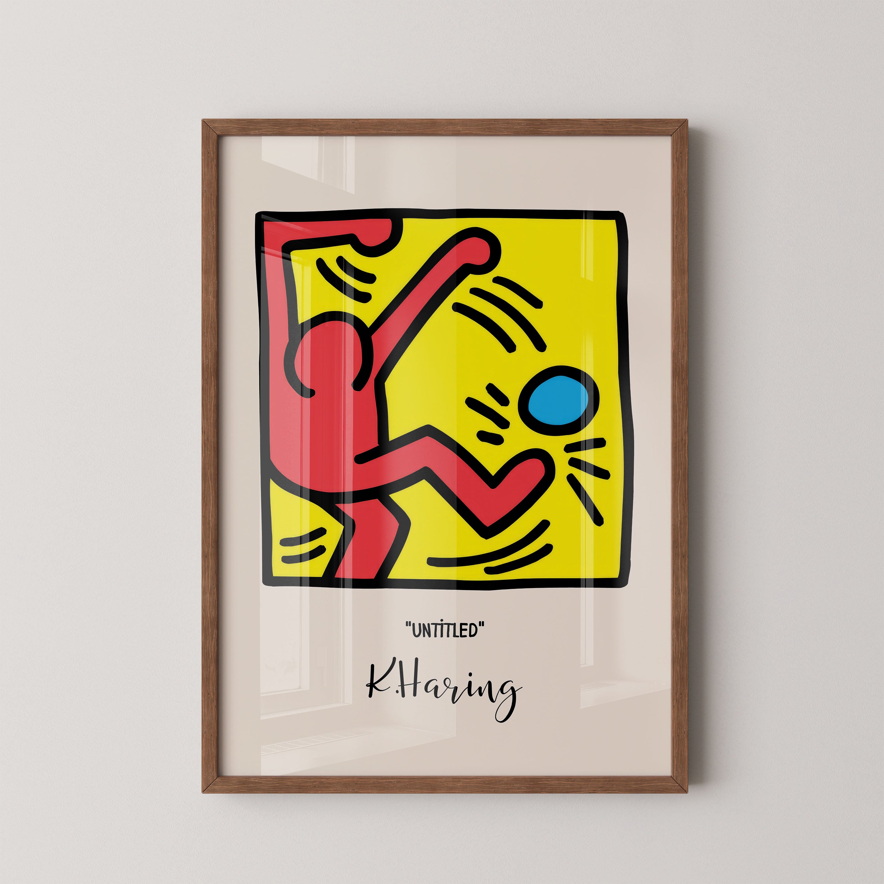 Vibrant Pop Figure — Red & Yellow Motion Art