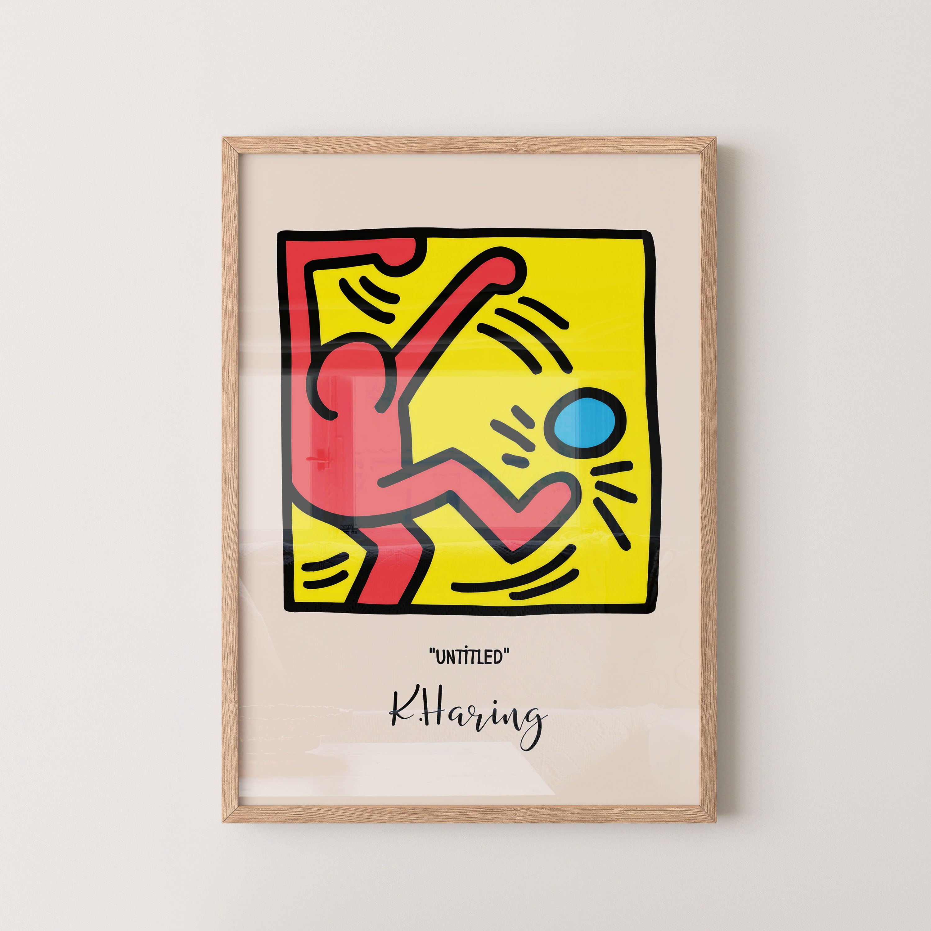Vibrant Pop Figure — Red & Yellow Motion Art