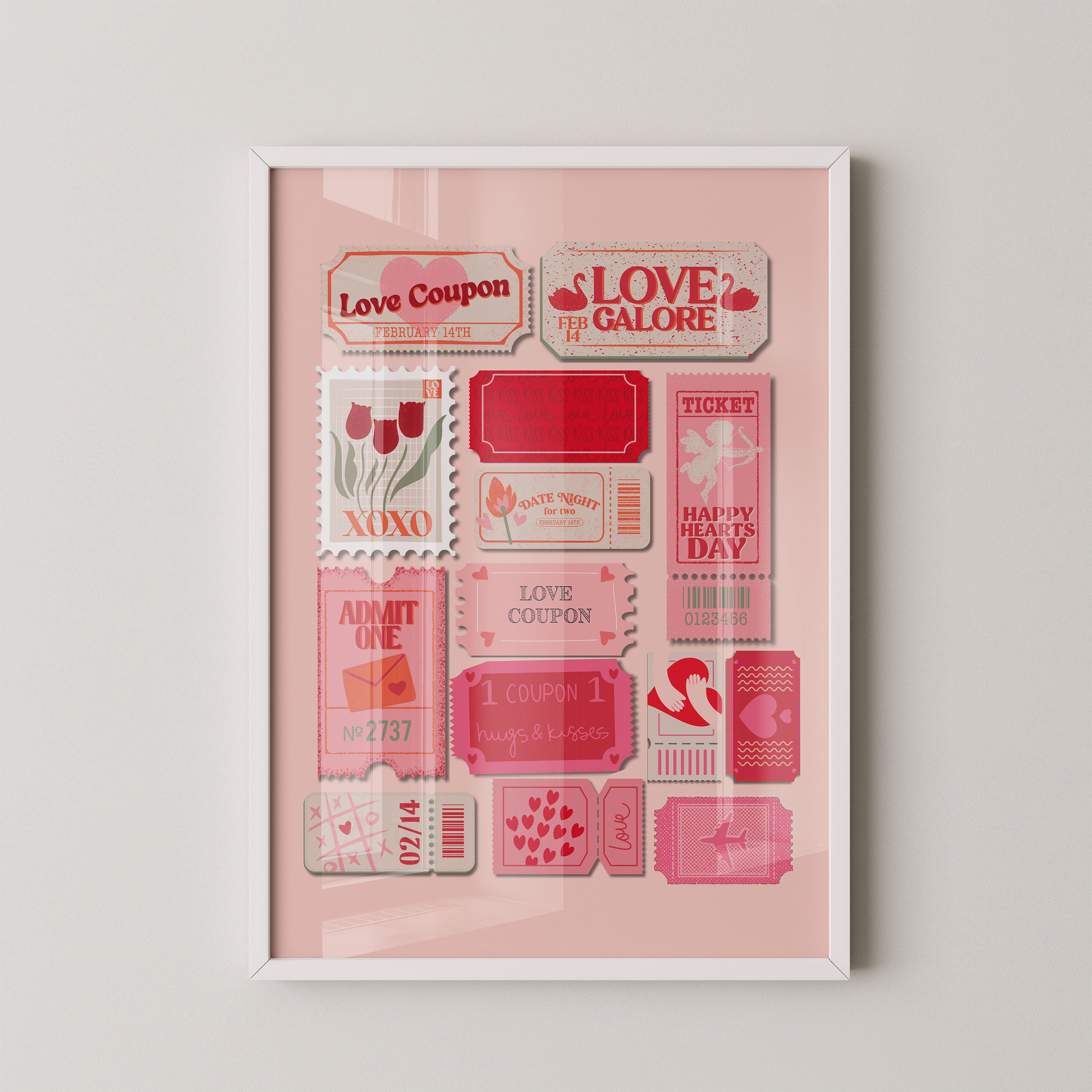 Love Tickets — Valentine Coupon Collage