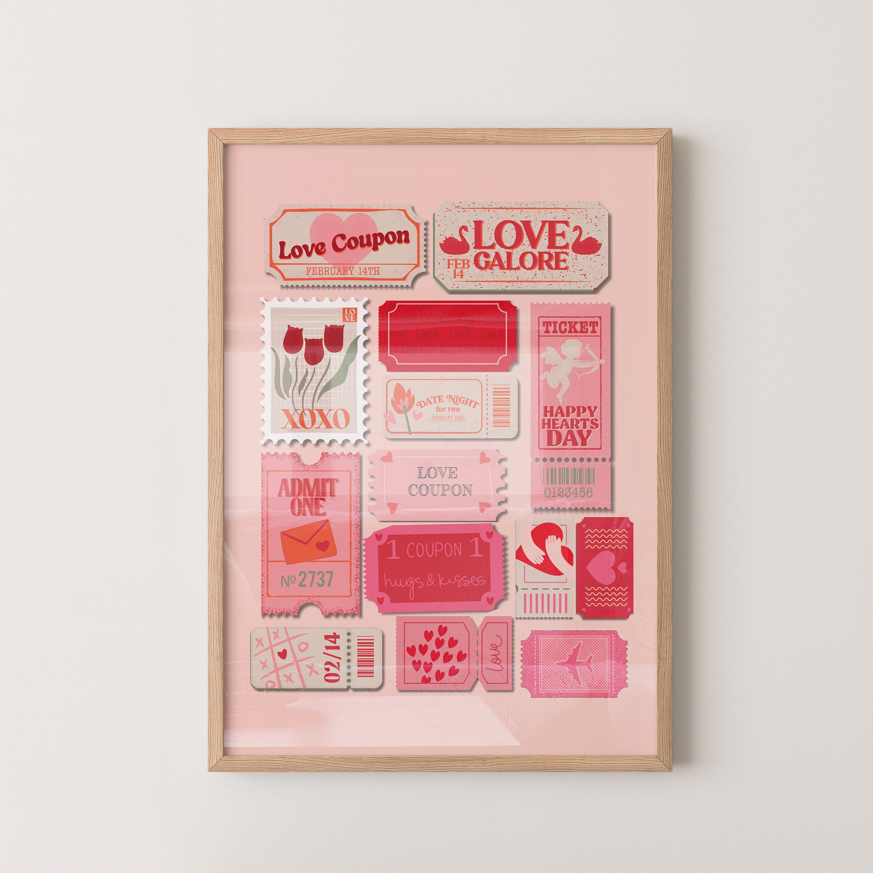 Love Tickets — Valentine Coupon Collage