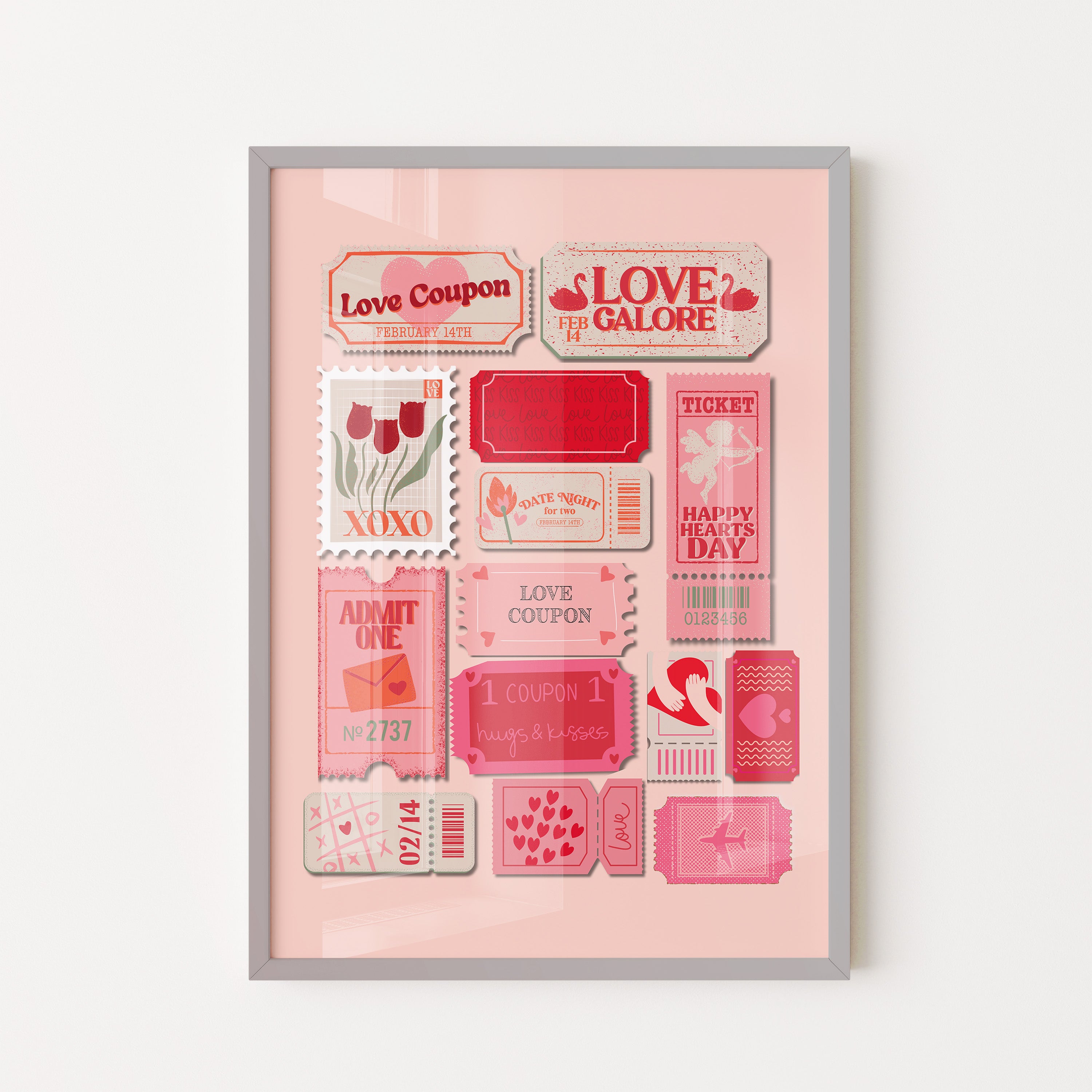 Love Tickets — Valentine Coupon Collage