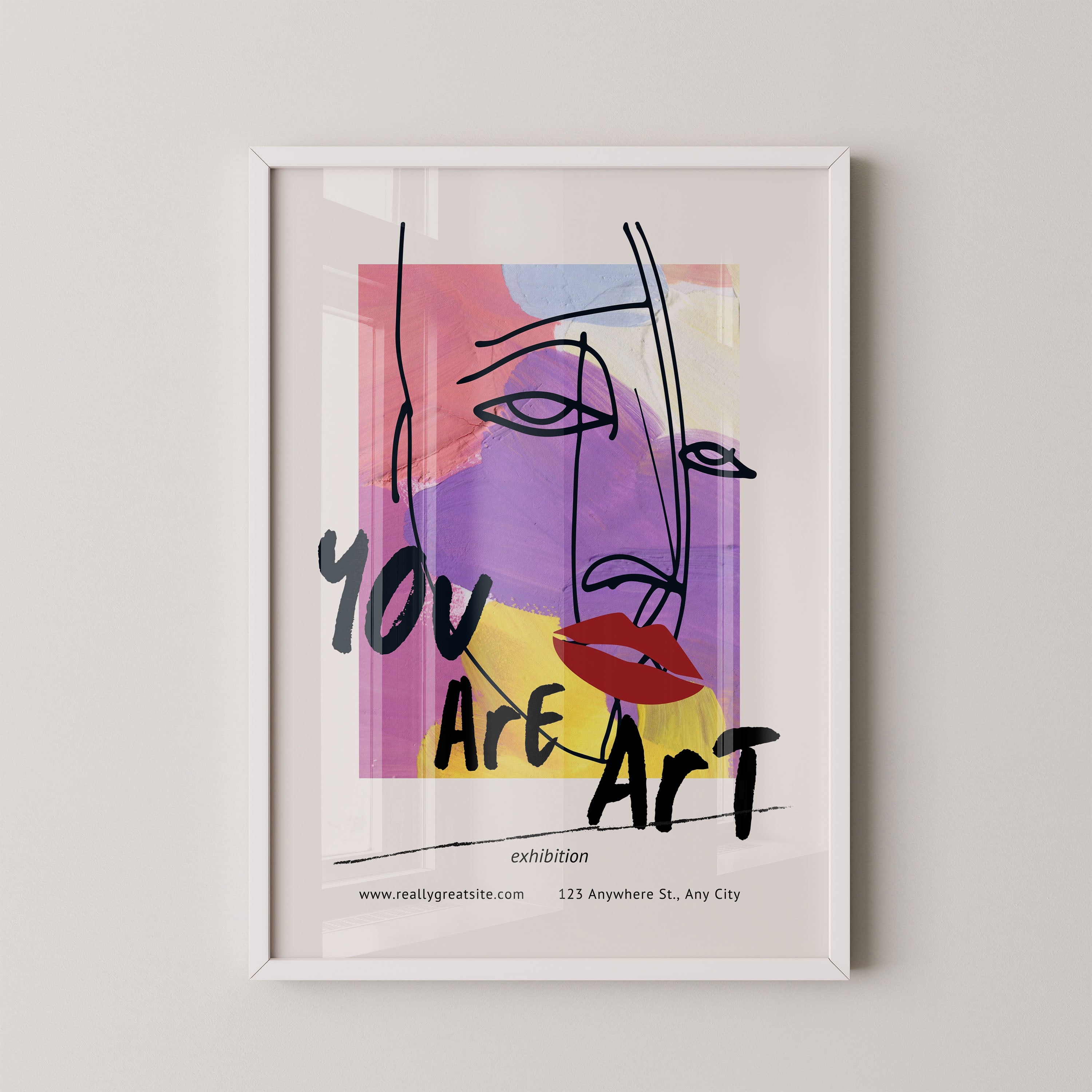 You Are Art — Abstract Line Face