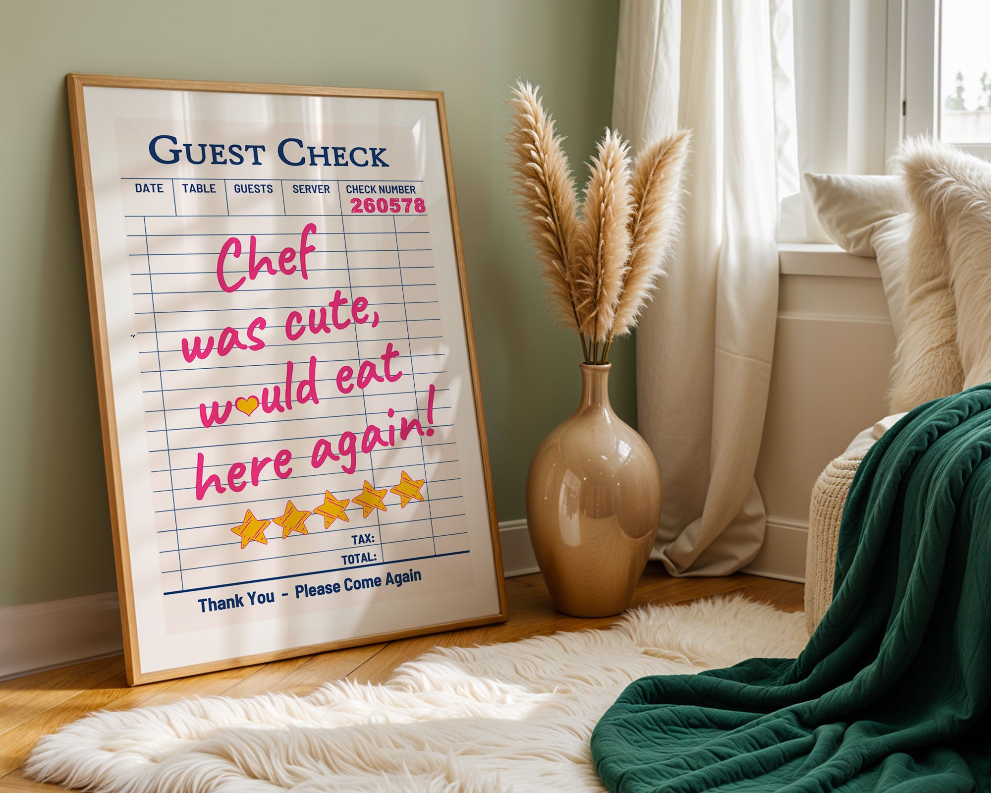 Guest Check — Cute Chef Edition