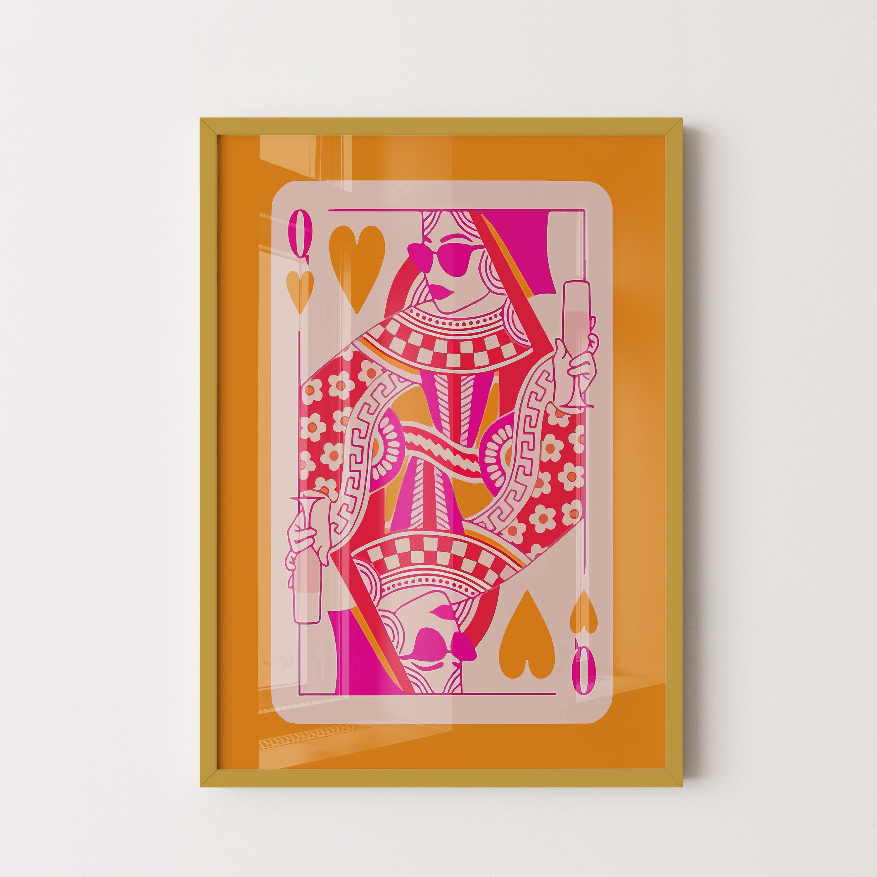 Queen of Hearts – Retro Pop Card Poster