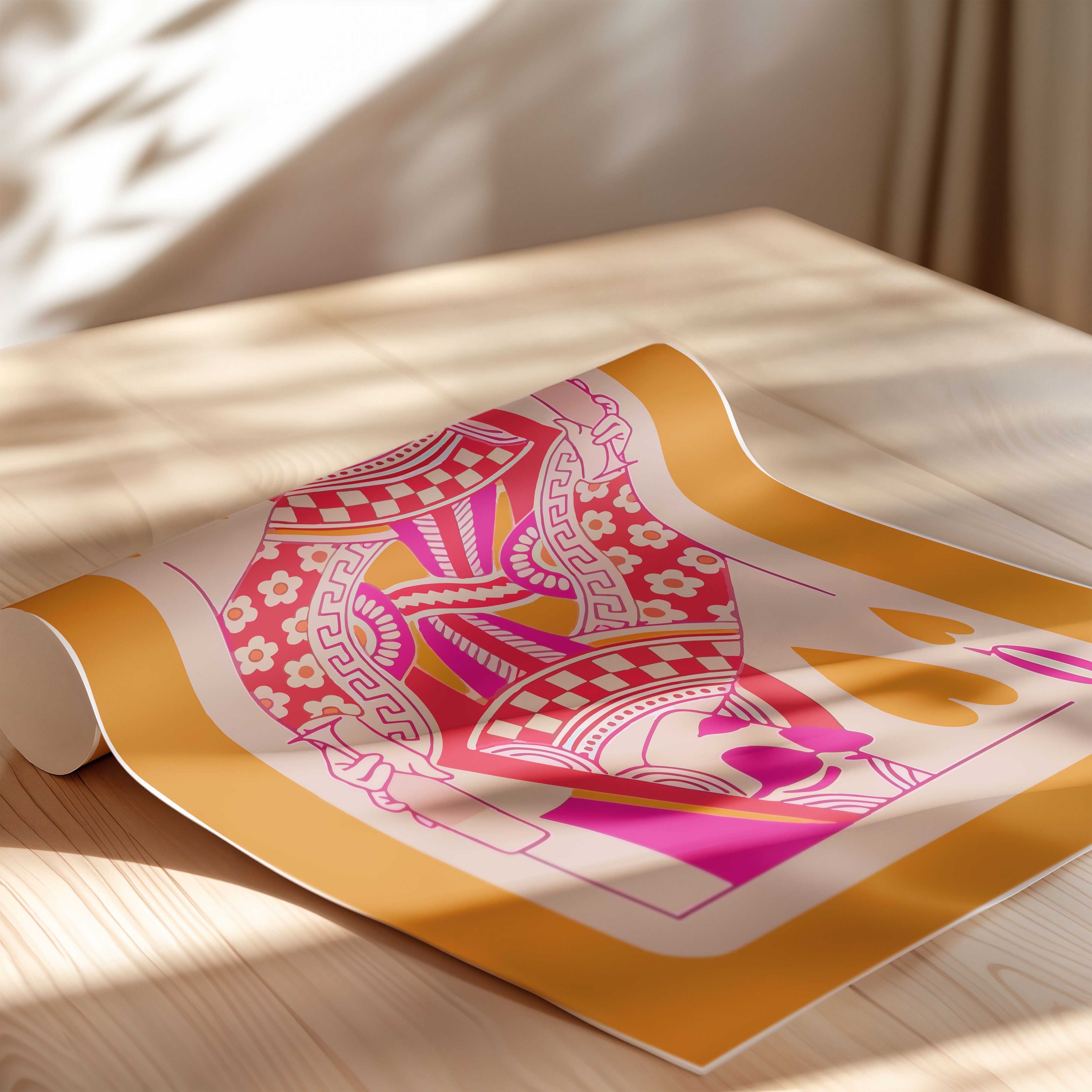 Queen of Hearts – Retro Pop Card Poster