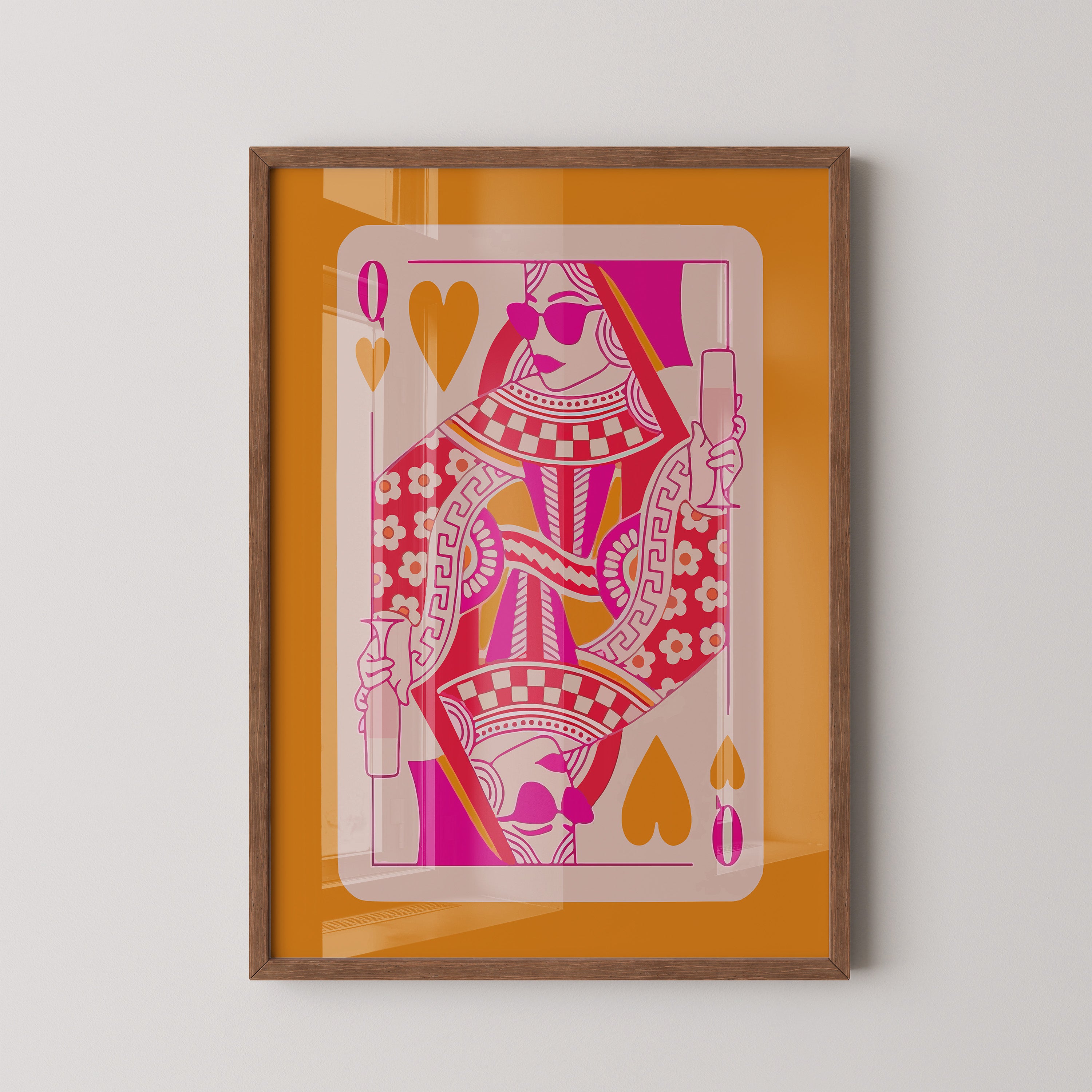 Queen of Hearts – Retro Pop Card Poster