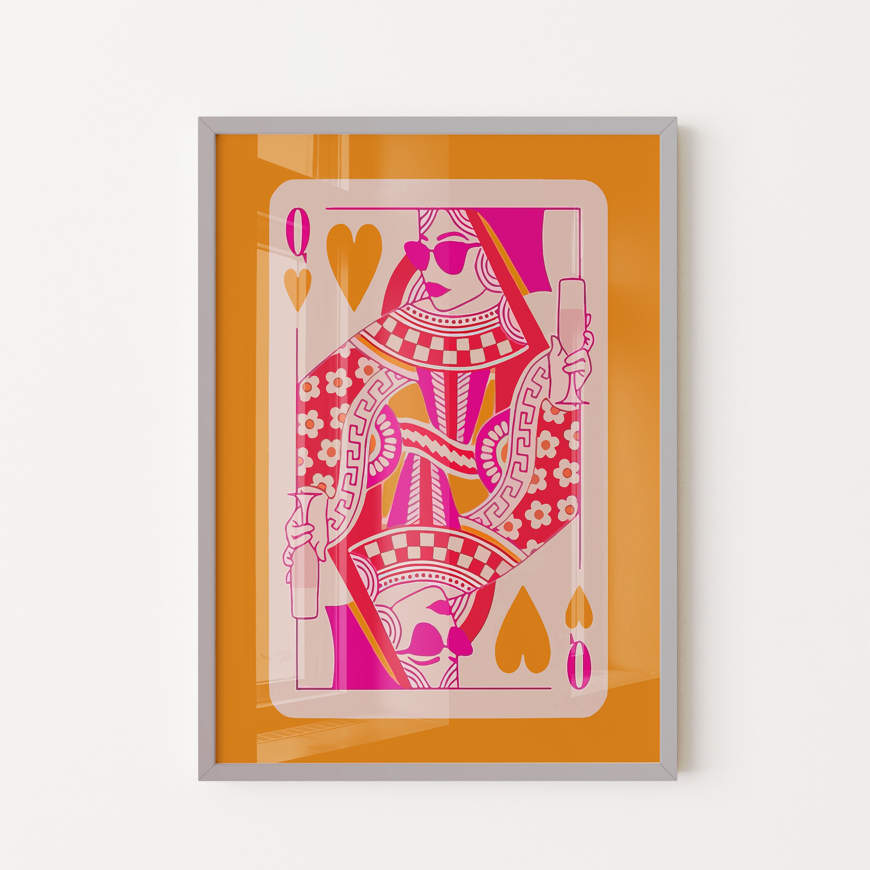 Queen of Hearts – Retro Pop Card Poster
