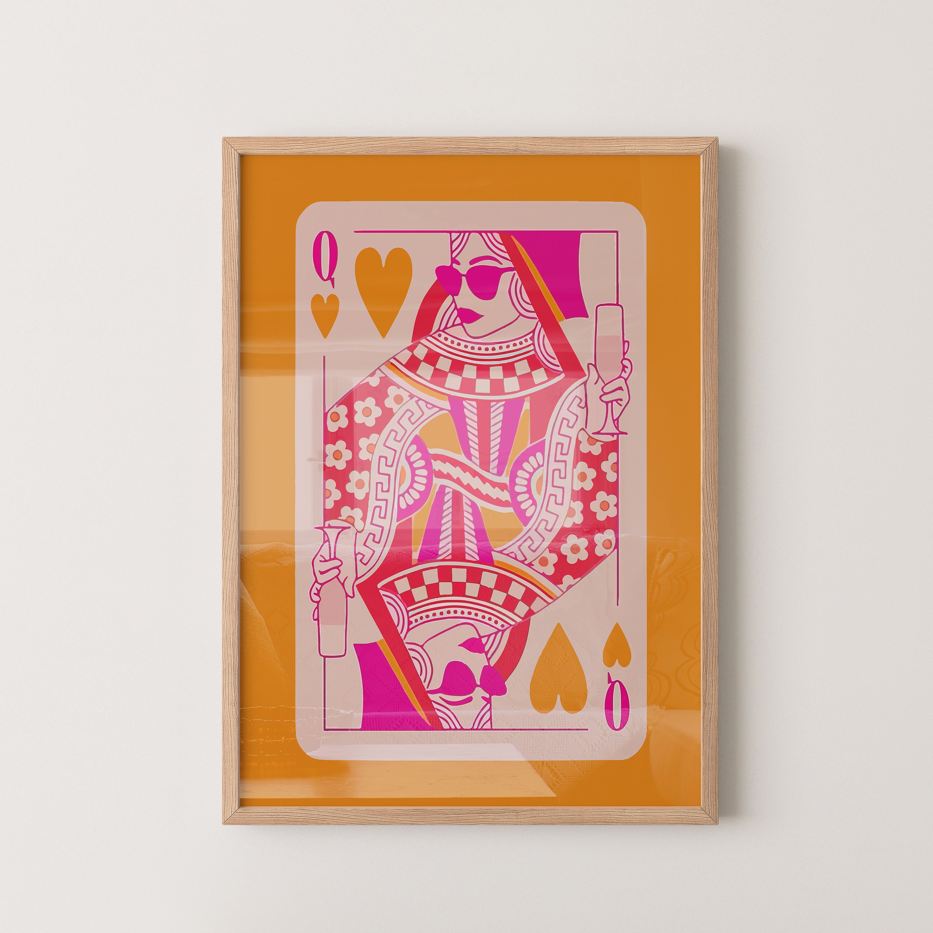 Queen of Hearts – Retro Pop Card Poster