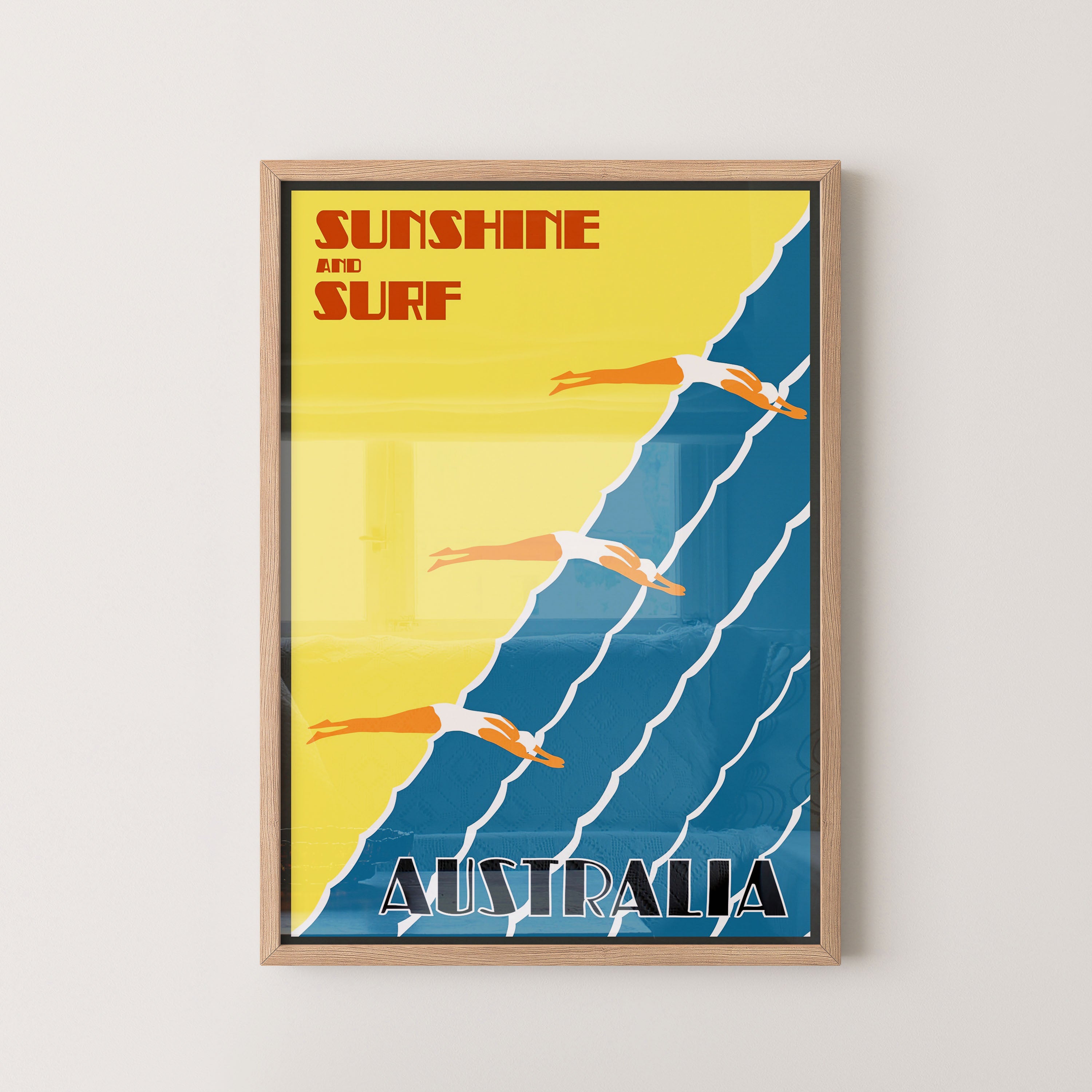 Sunshine & Surf – Australia Vintage Poster