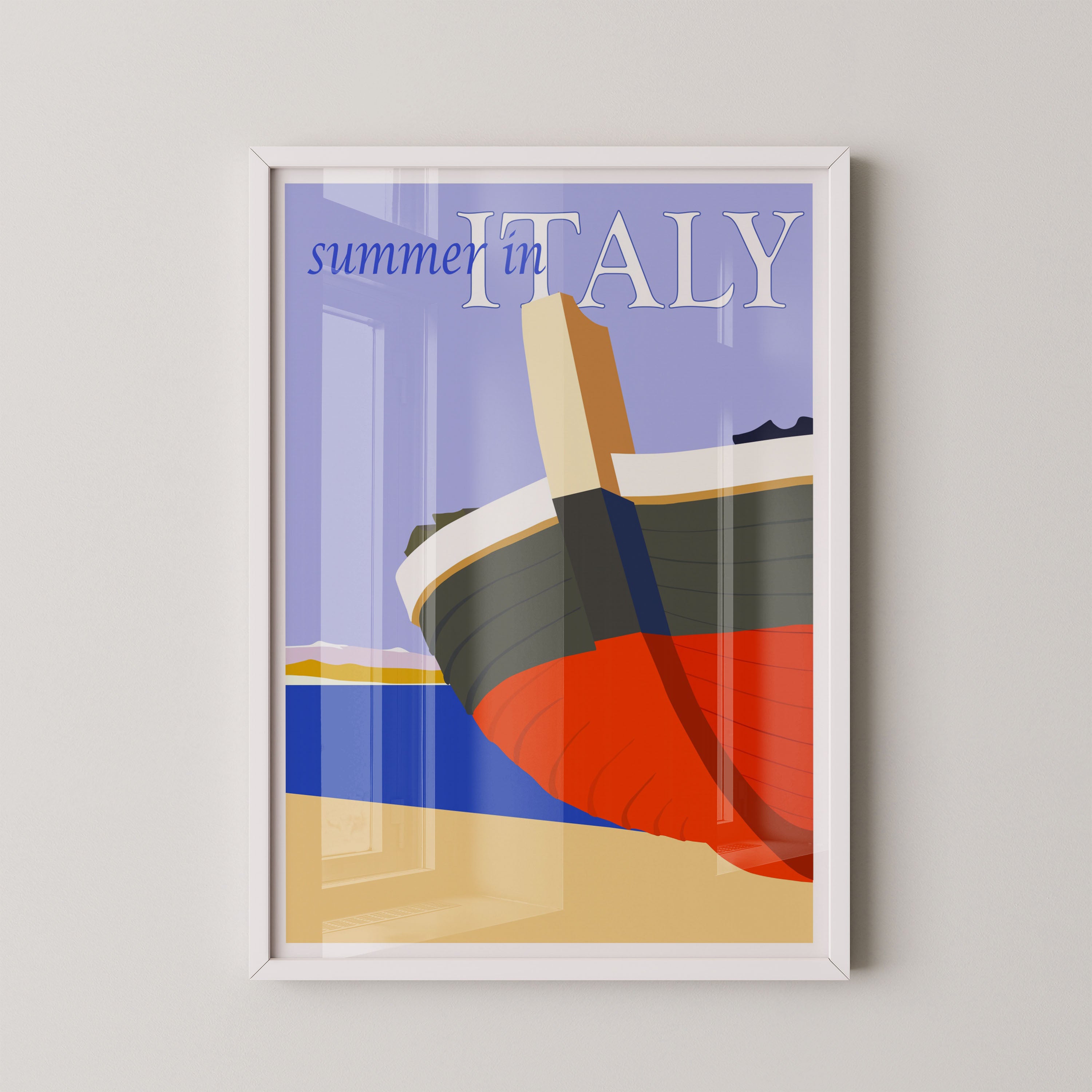 Summer in Italy – Vintage Boat Poster