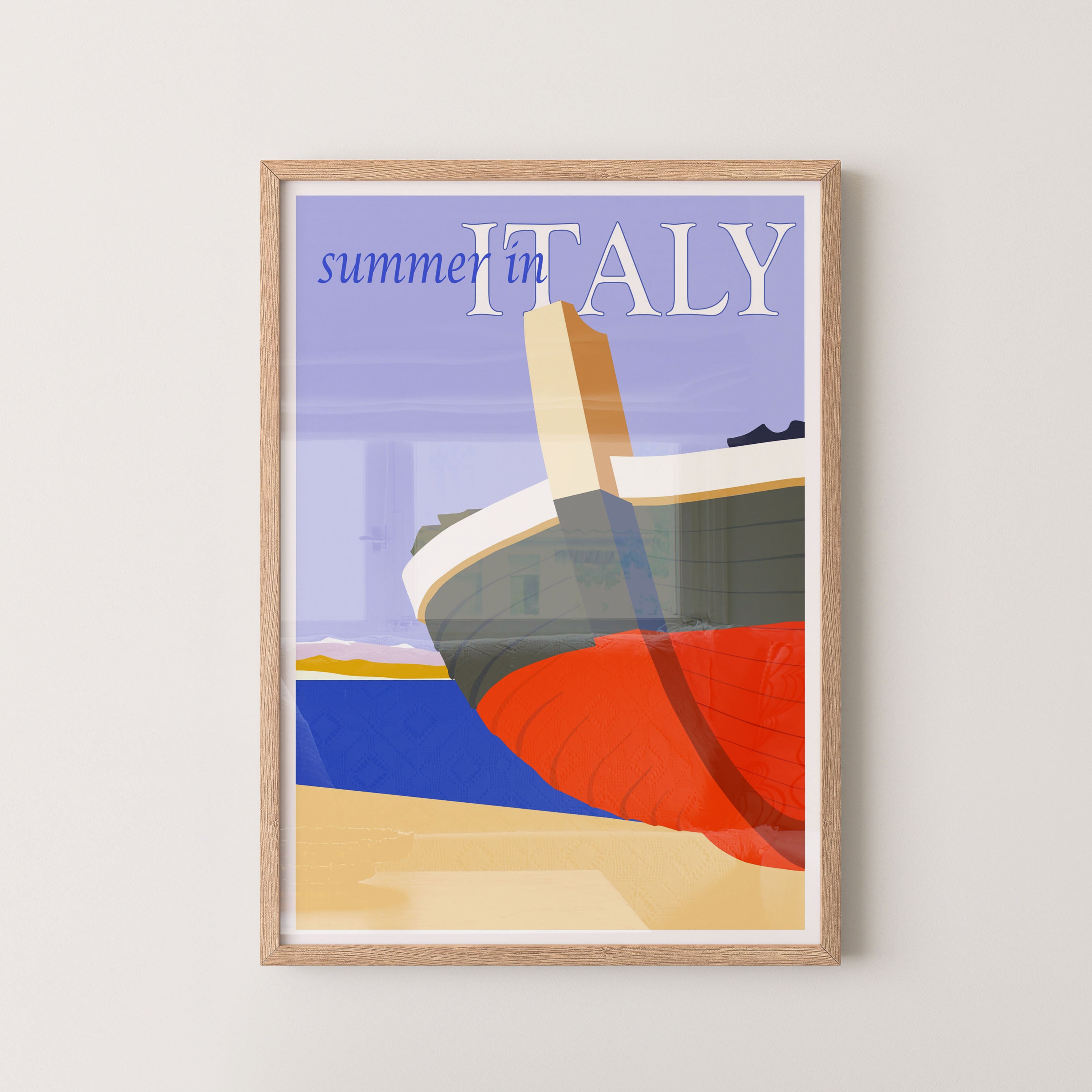 Summer in Italy – Vintage Boat Poster
