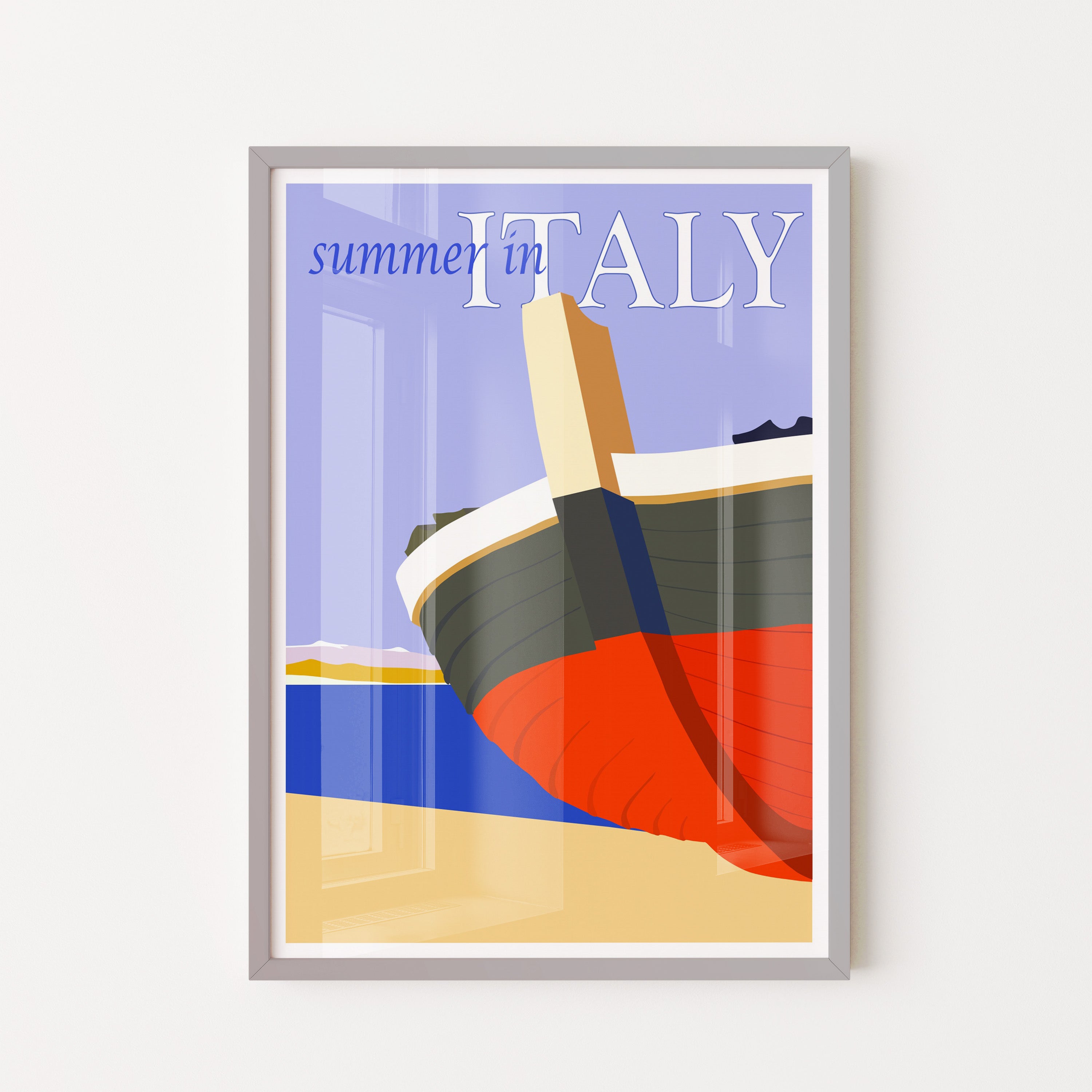 Summer in Italy – Vintage Boat Poster