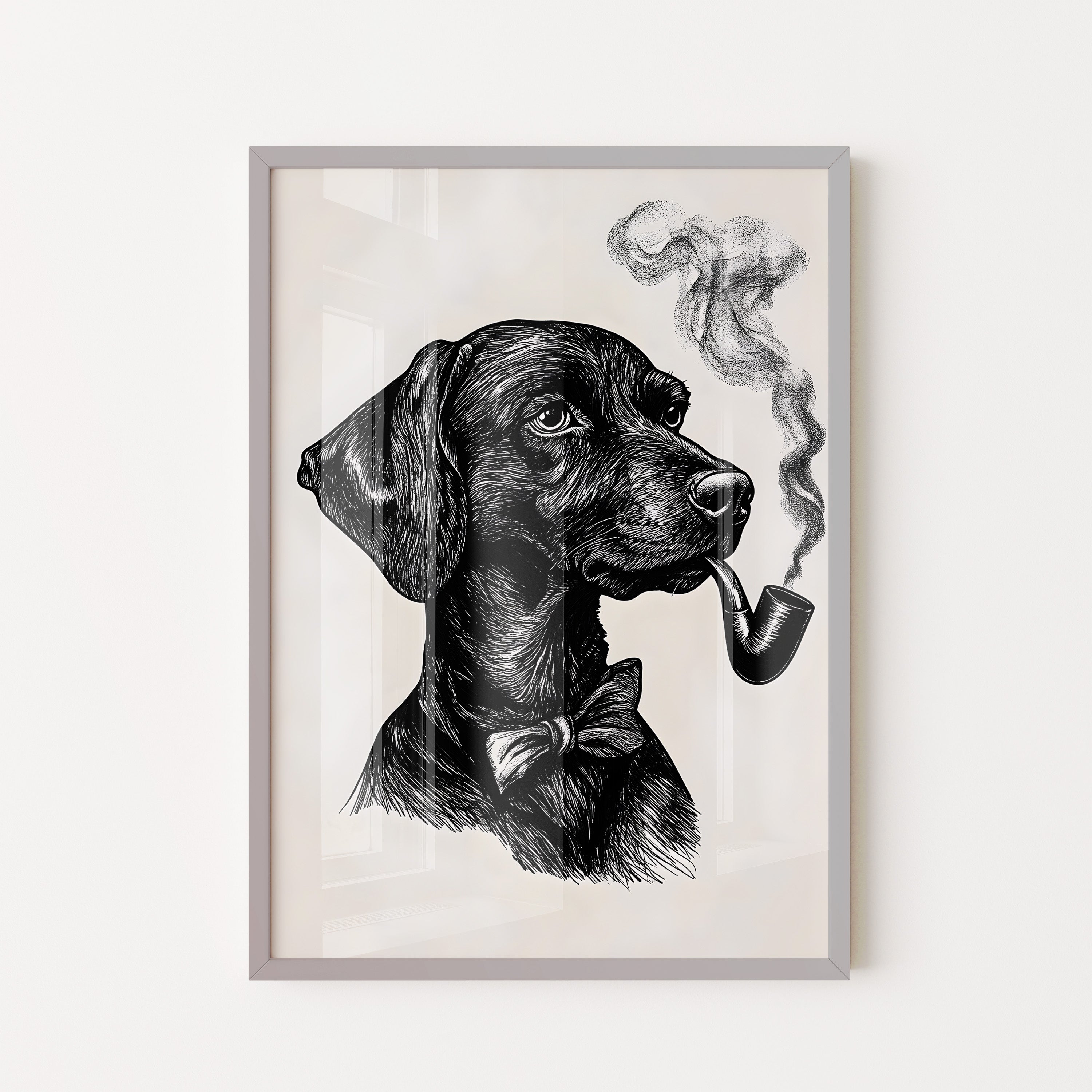 Gentleman Dog With Pipe