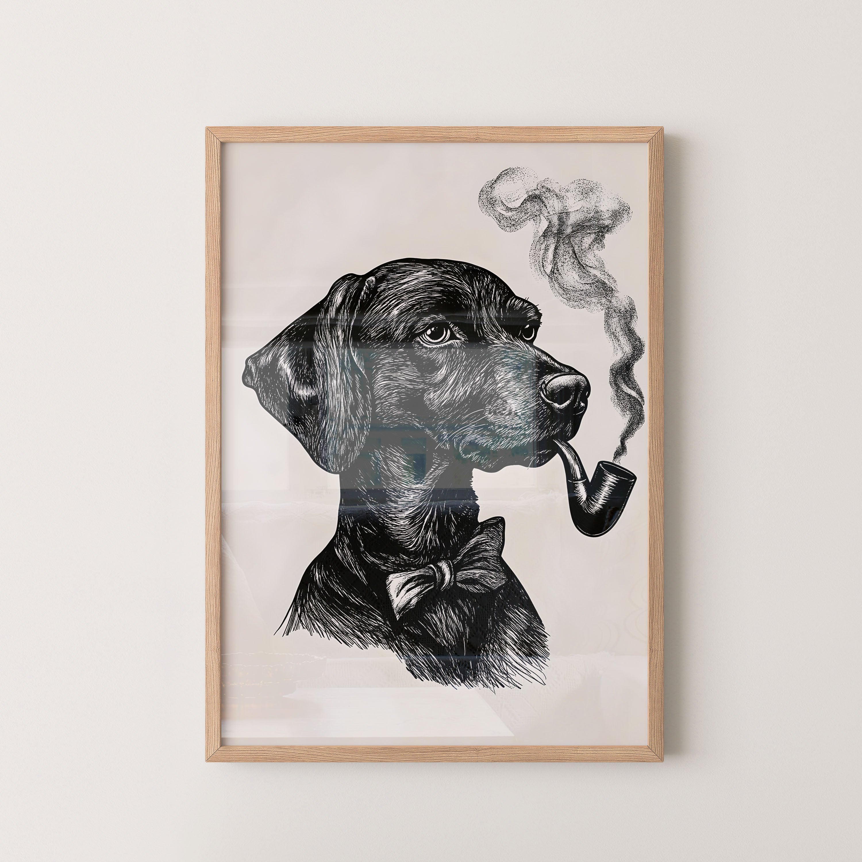 Gentleman Dog With Pipe