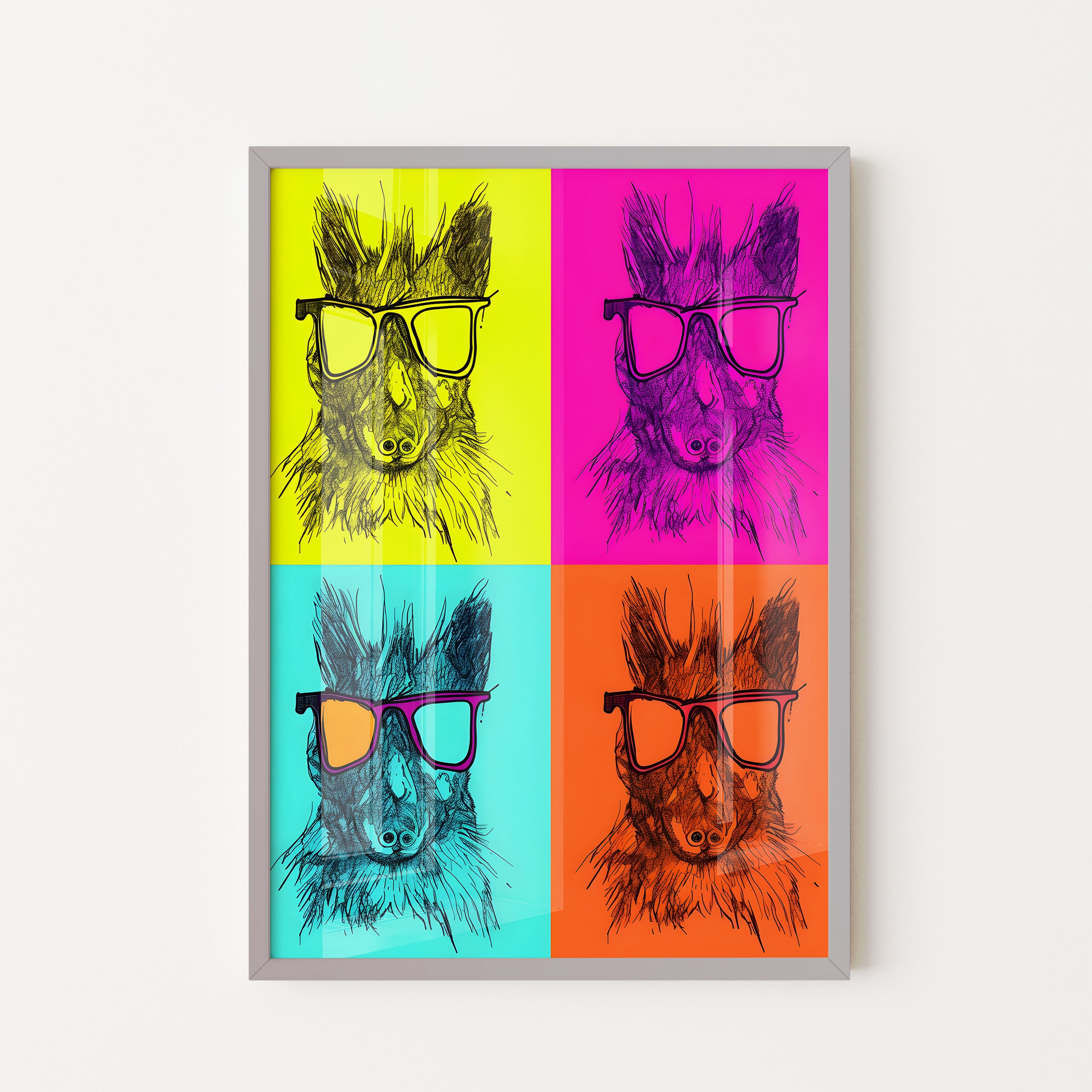 Pop Art Llama Quartet